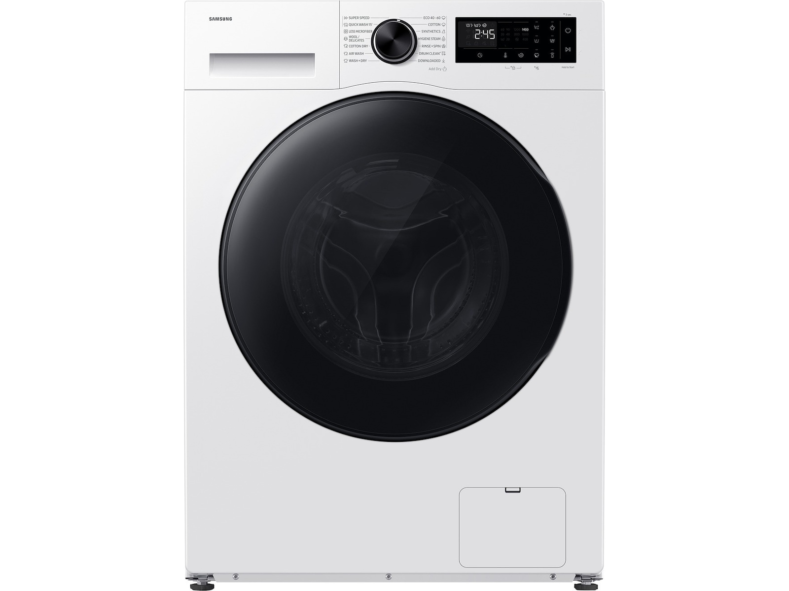 Samsung WD90HG5U34BBEE vask/tørk (hvit) Kombinert vaskemaskin og tørketrommel