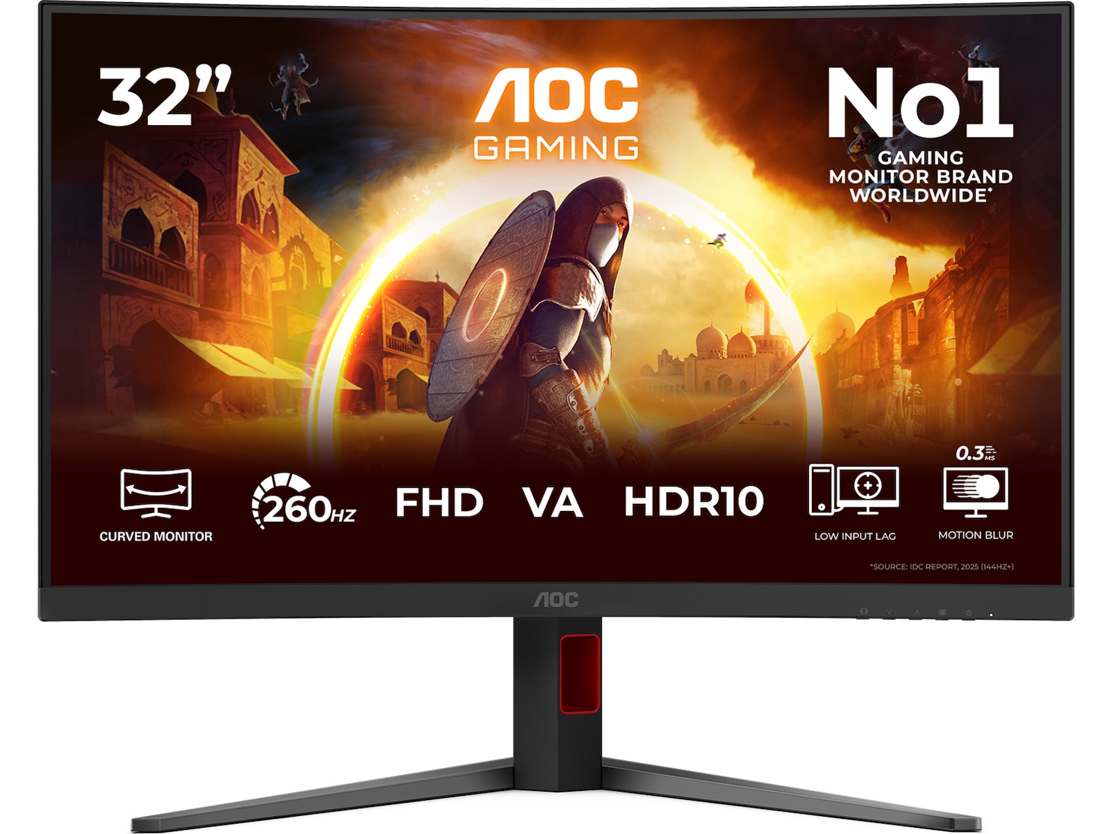 AOC 32" curved gamingskjerm C32G4Z Gamingskjermer