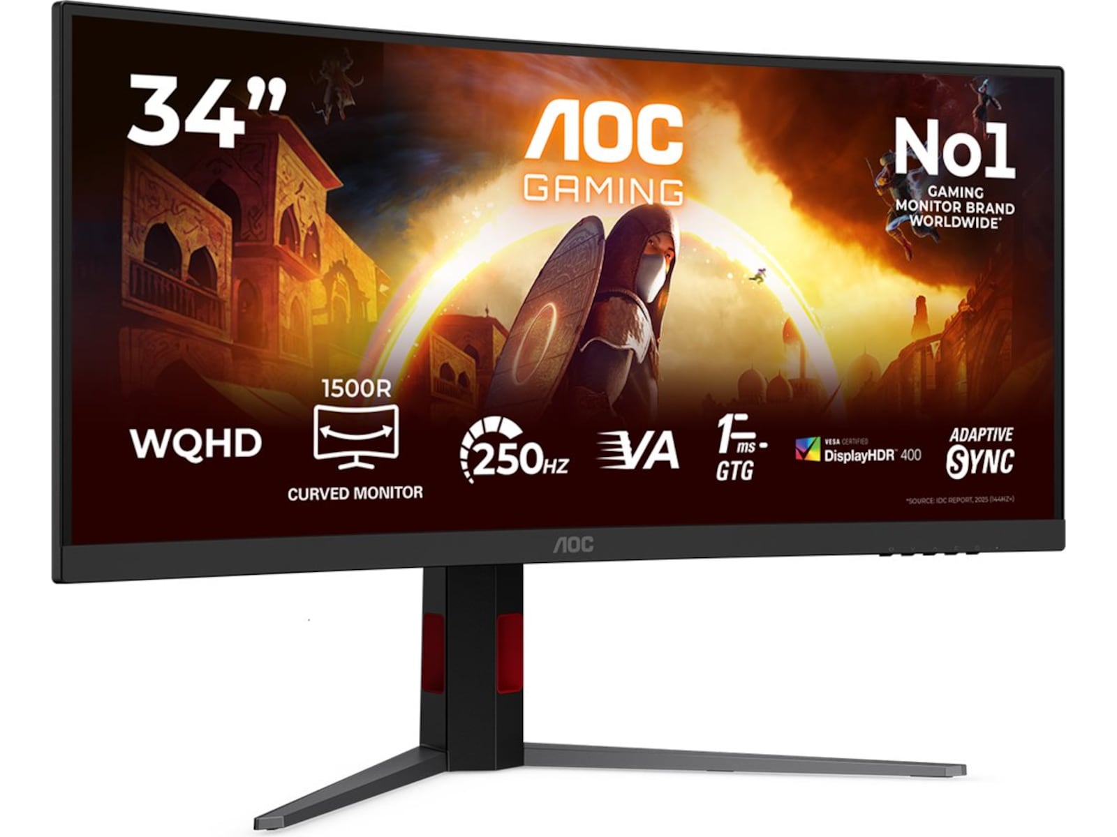 AOC 34" curved gamingskjerm CU34G4ZCA Gamingskjermer
