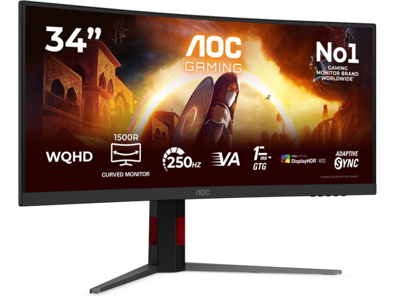 AOC 34" curved gamingskjerm CU34G4ZCA Gamingskjermer