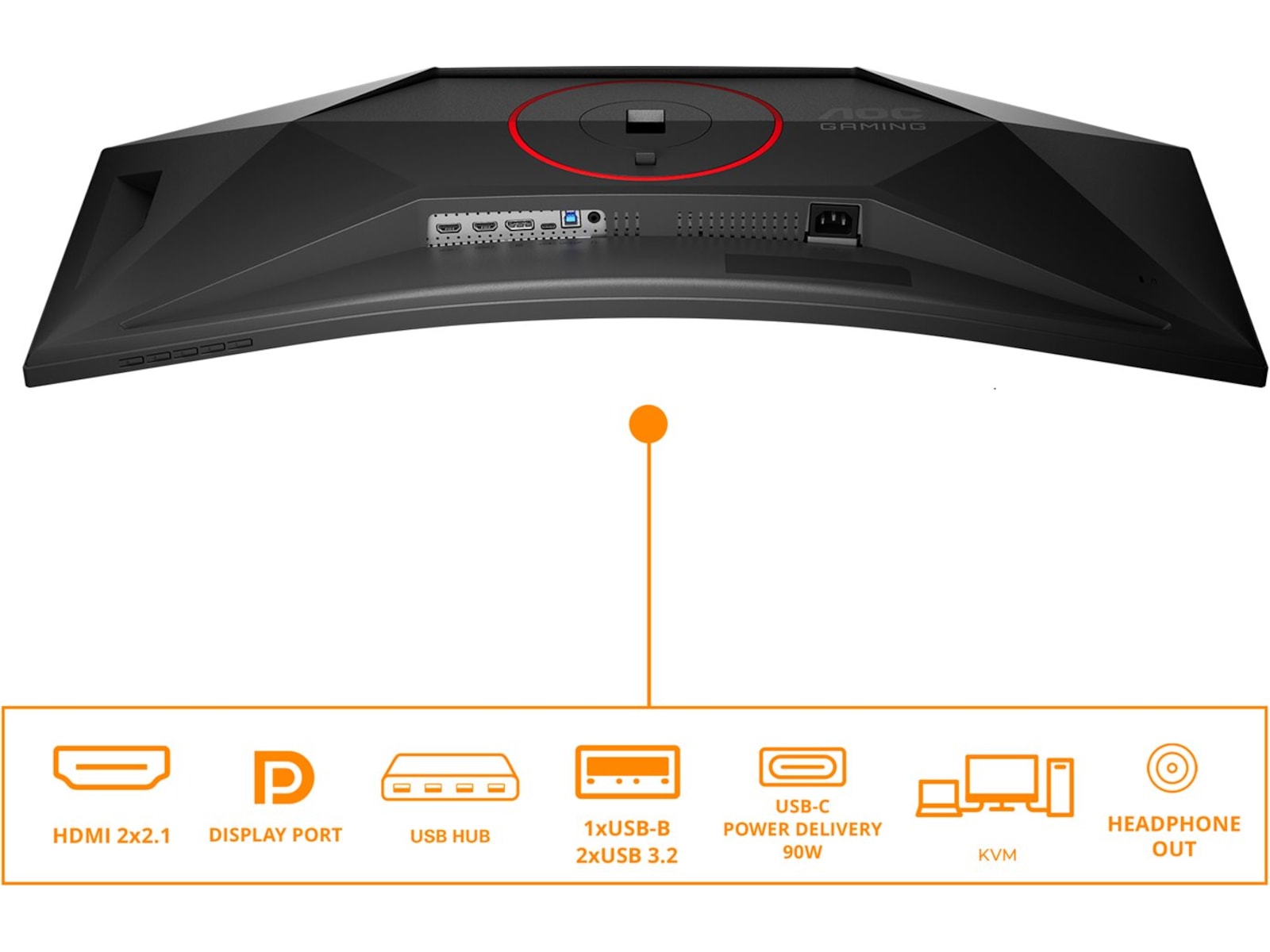 AOC 34" curved gamingskjerm CU34G4ZCA Gamingskjermer