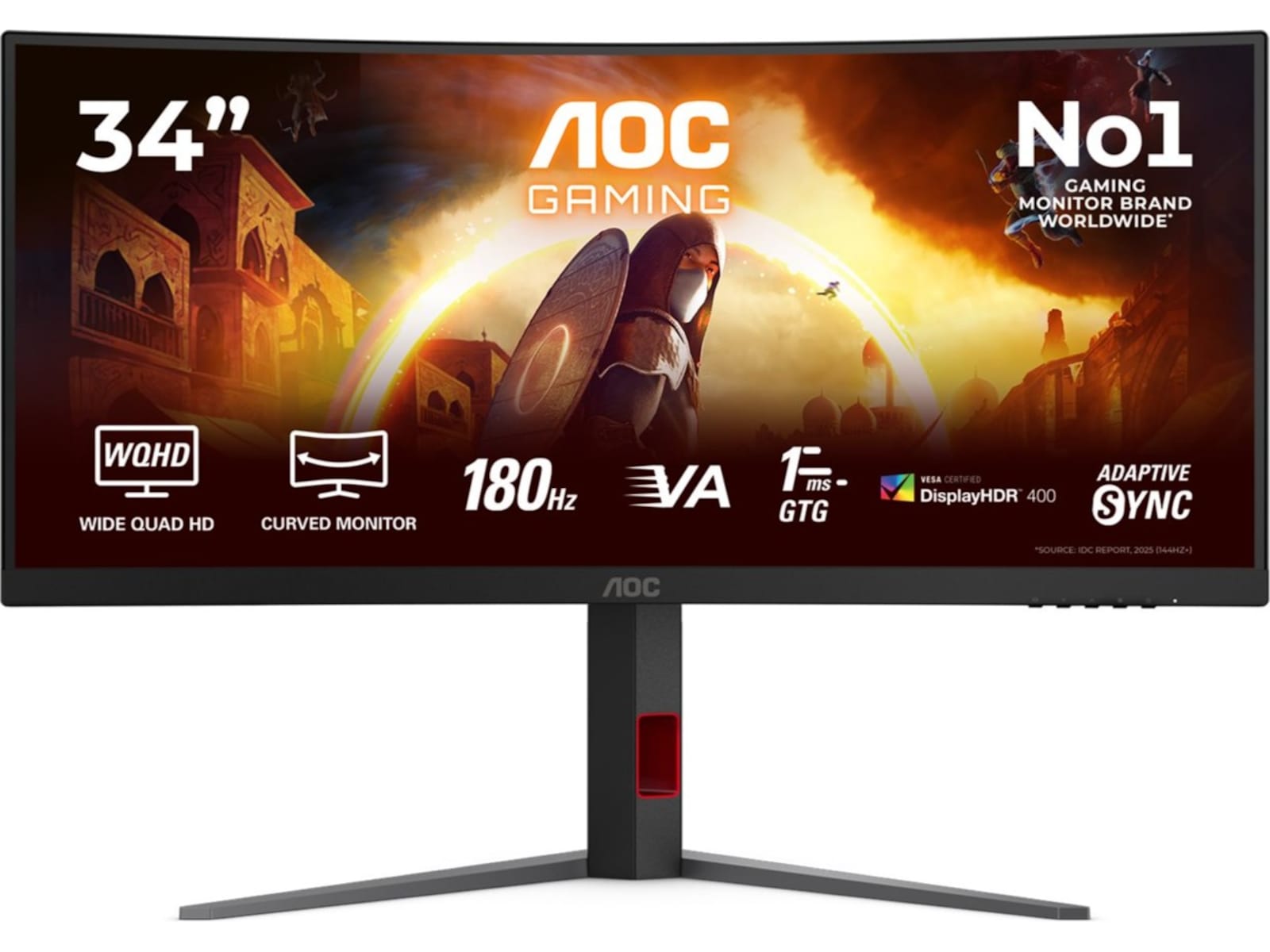 AOC 34" curved gamingskjerm CU34G4CA Gamingskjermer