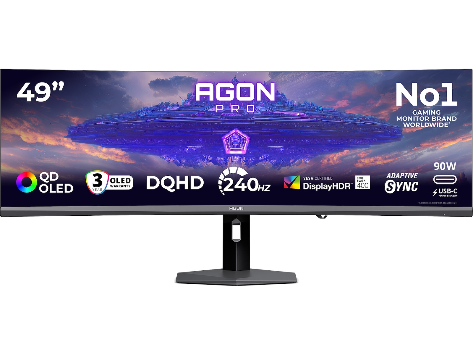 AOC 49" curved gamingskjerm AGP497UCZD Gamingskjermer