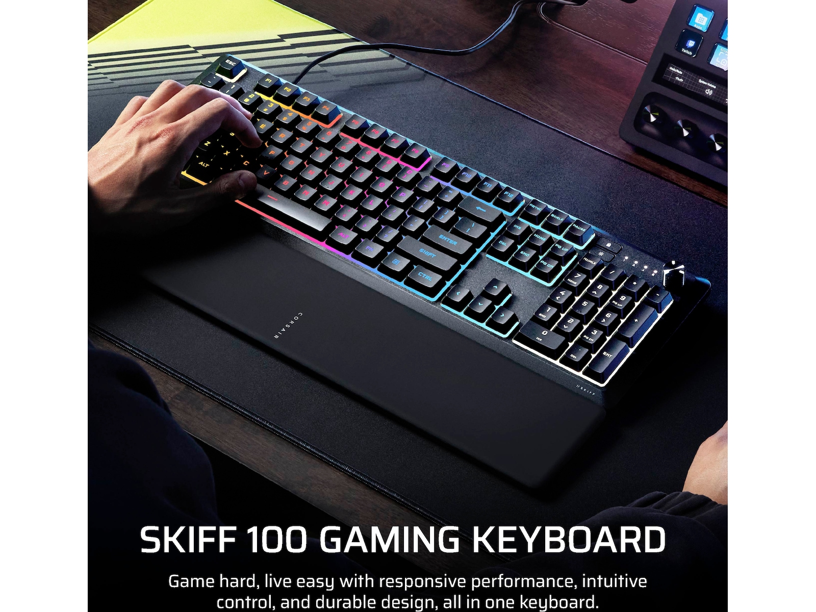 Corsair SKIFF 100 RGB Membrane Gaming Tastatur Gamingtastatur