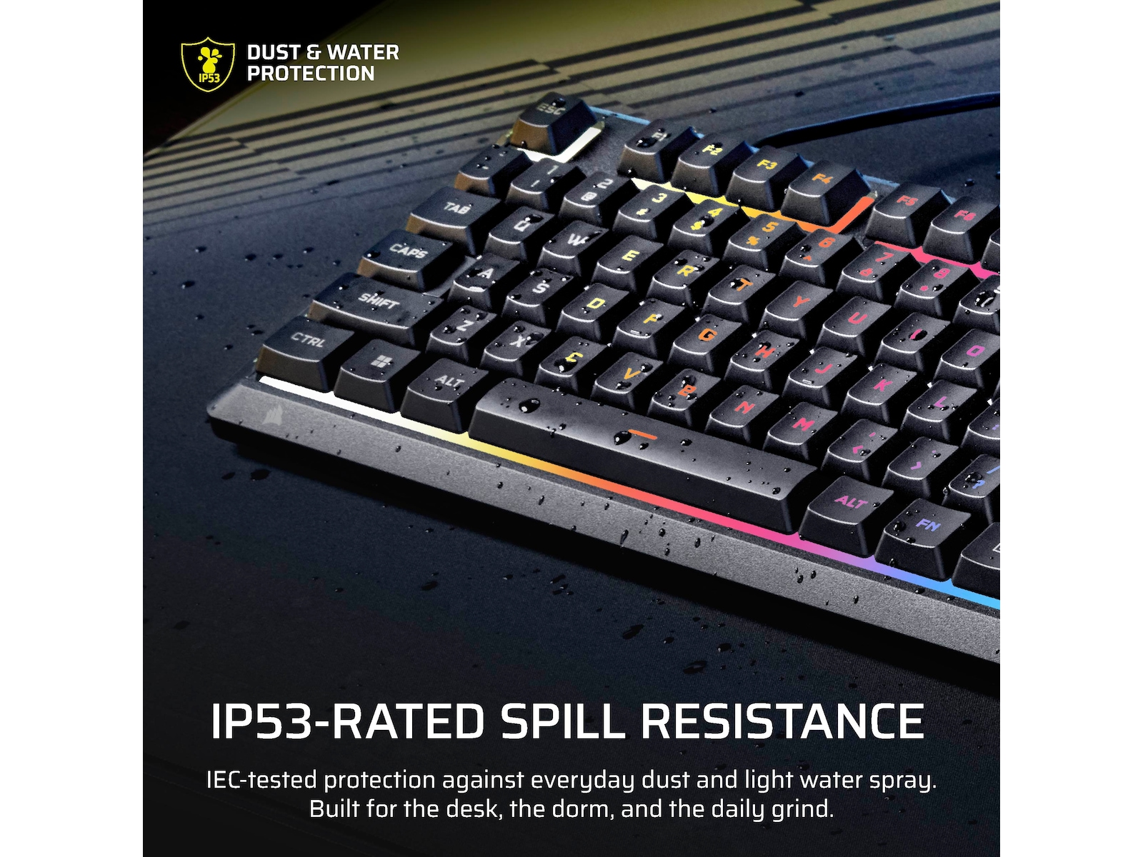 Corsair SKIFF 100 RGB Membrane Gaming Tastatur Gamingtastatur