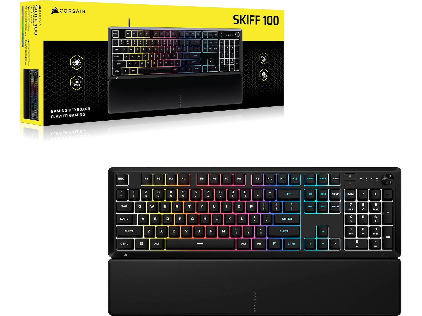 Corsair SKIFF 100 RGB Membrane Gaming Tastatur Gamingtastatur