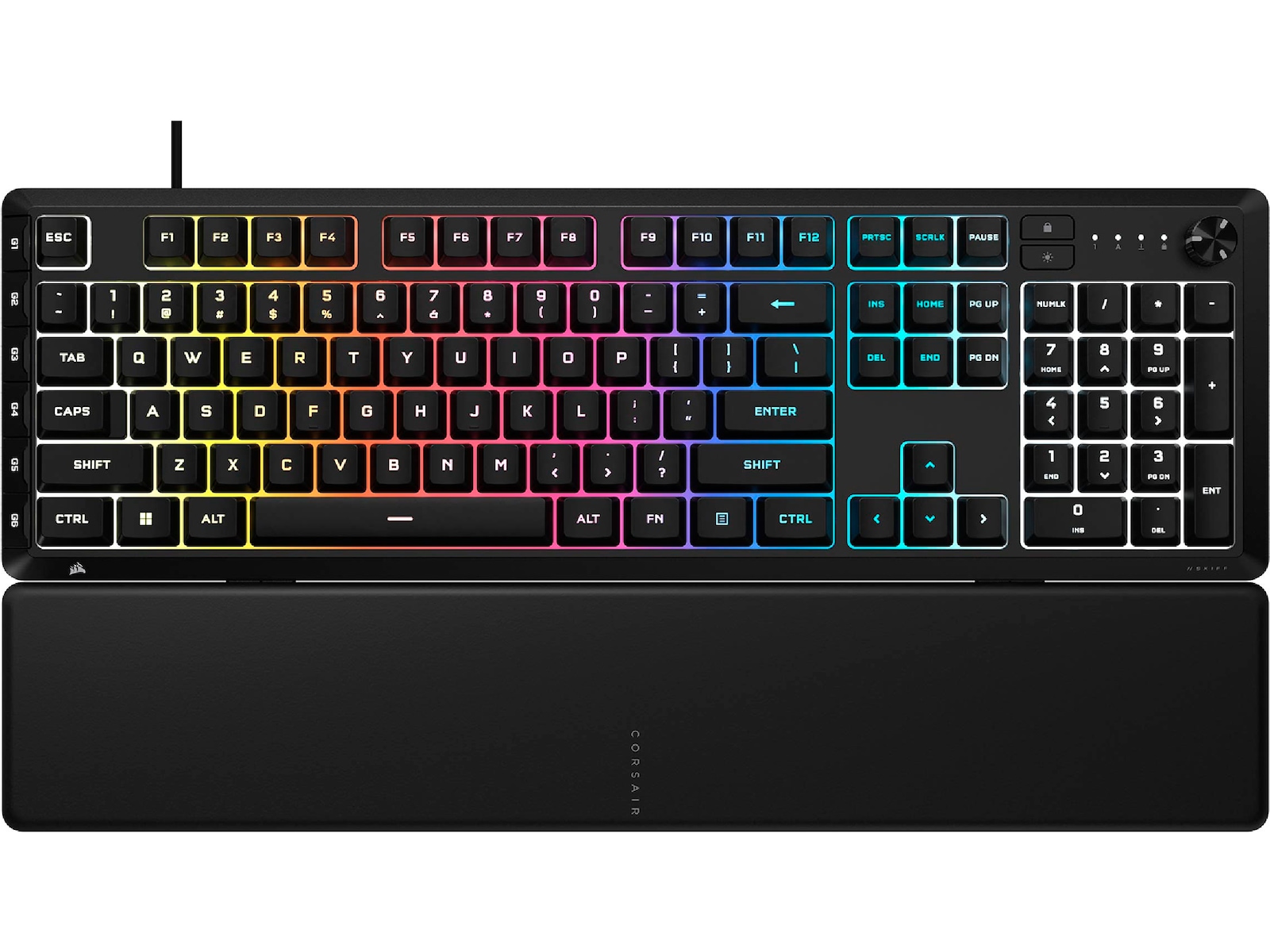 Corsair SKIFF 100 PLUS kablet RGB membran gamingkeyboard Gamingtastatur