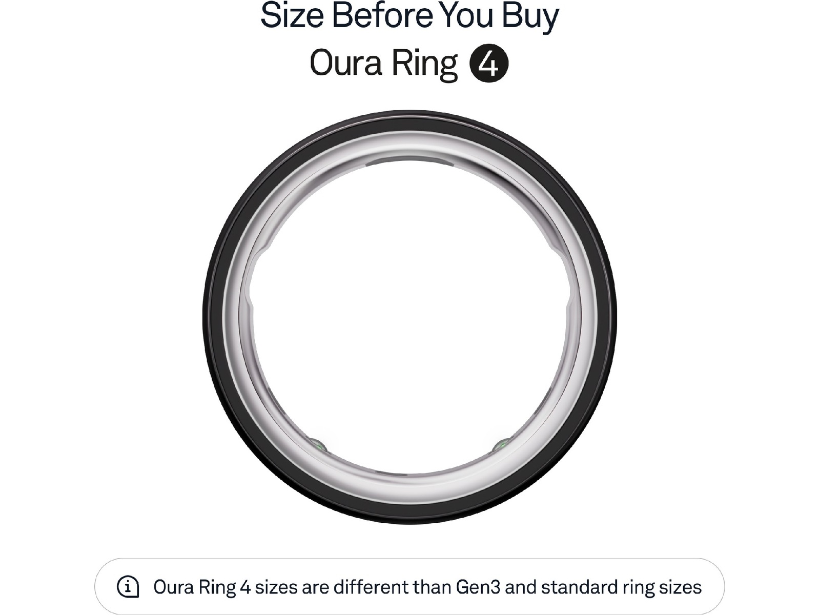 Oura Ring 4 Smart Ring str. 15 (sort) -B-Grade Demo tilbehør til mobiler & klokker