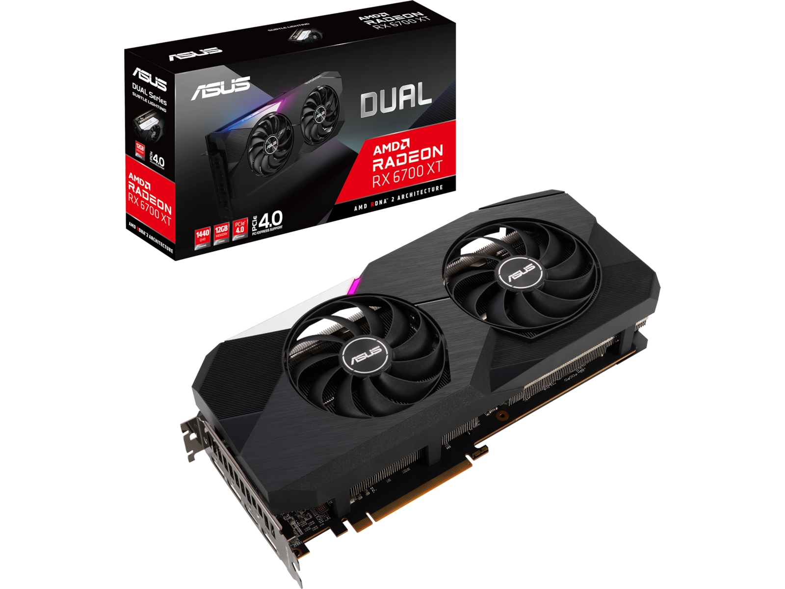 ASUS Radeon RX 6700 XT DUAL -B-Grade Demo skjermkort