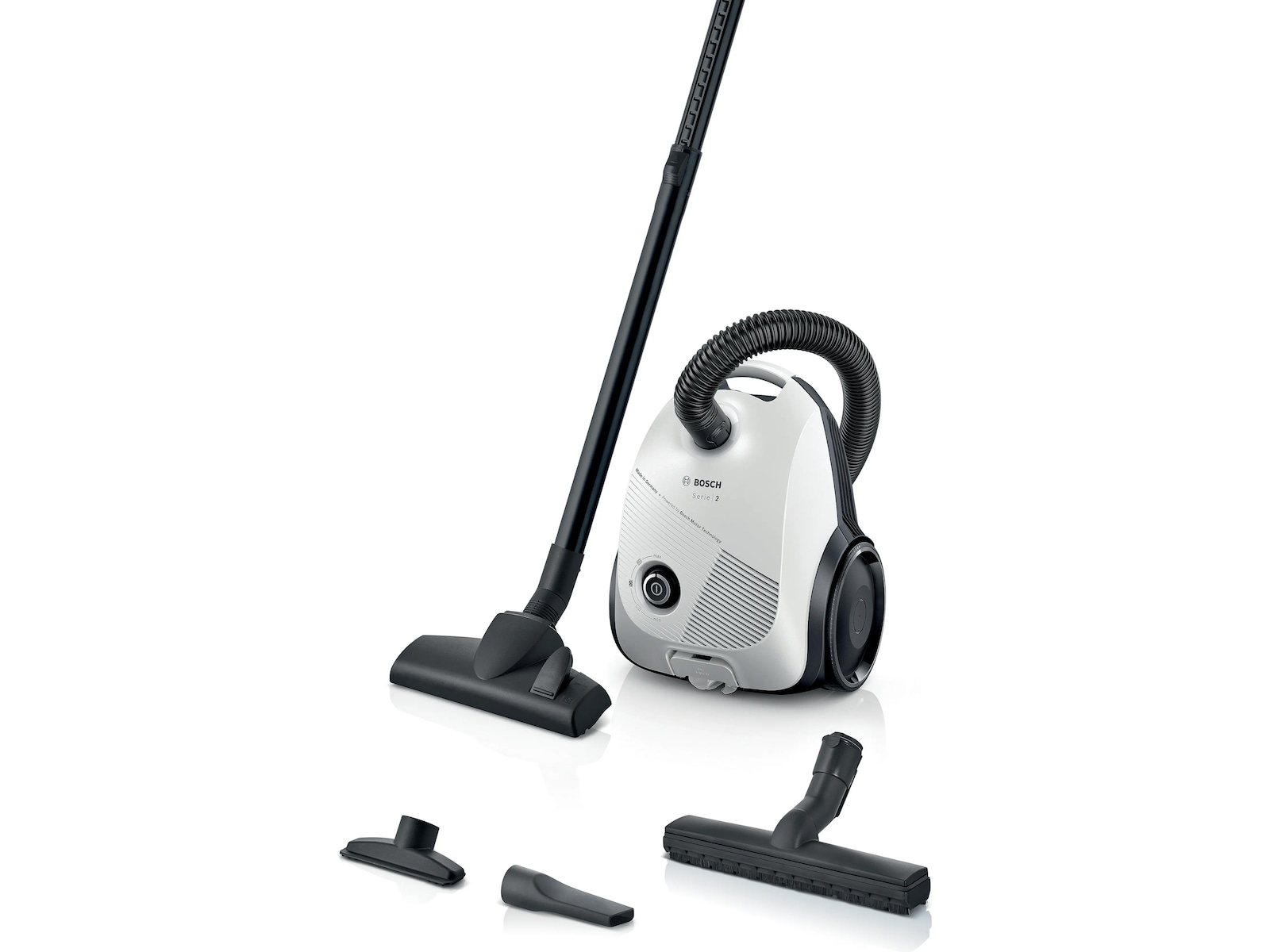 Bosch Serie 2 Støvsuger med pose Hvit Støvsugere