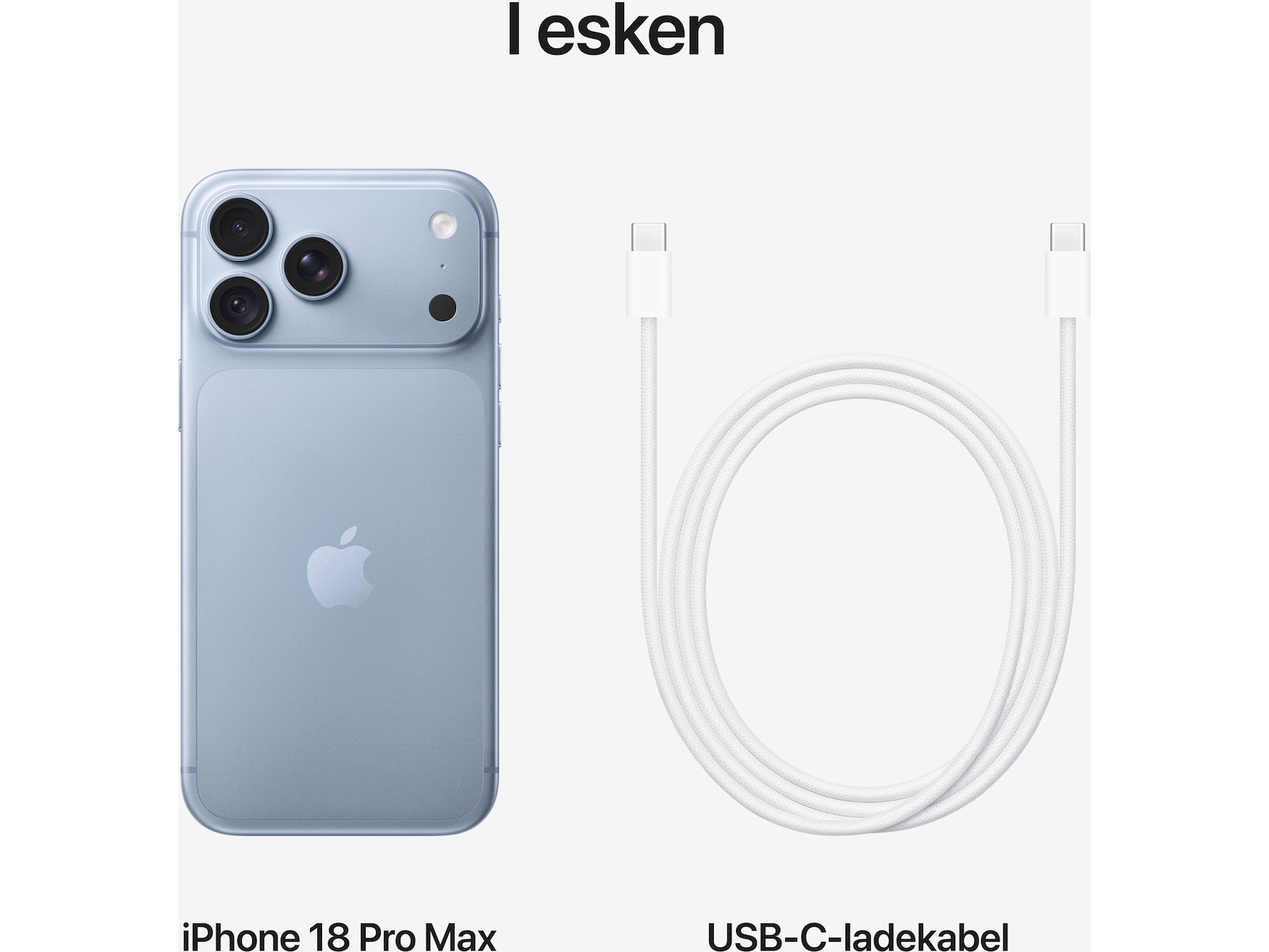 iPhone 18 Pro Max 512GB (glacier) Mobiltelefoner