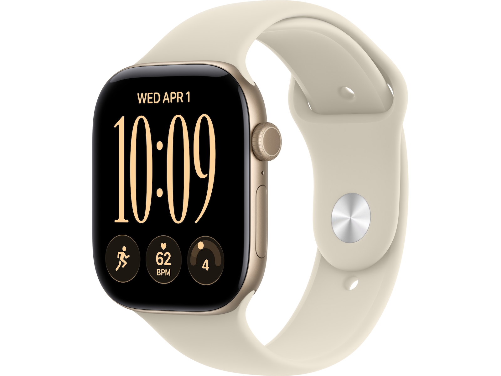 Apple Watch Series 12 GPS 46mm aluminium (light gold) Smartklokker