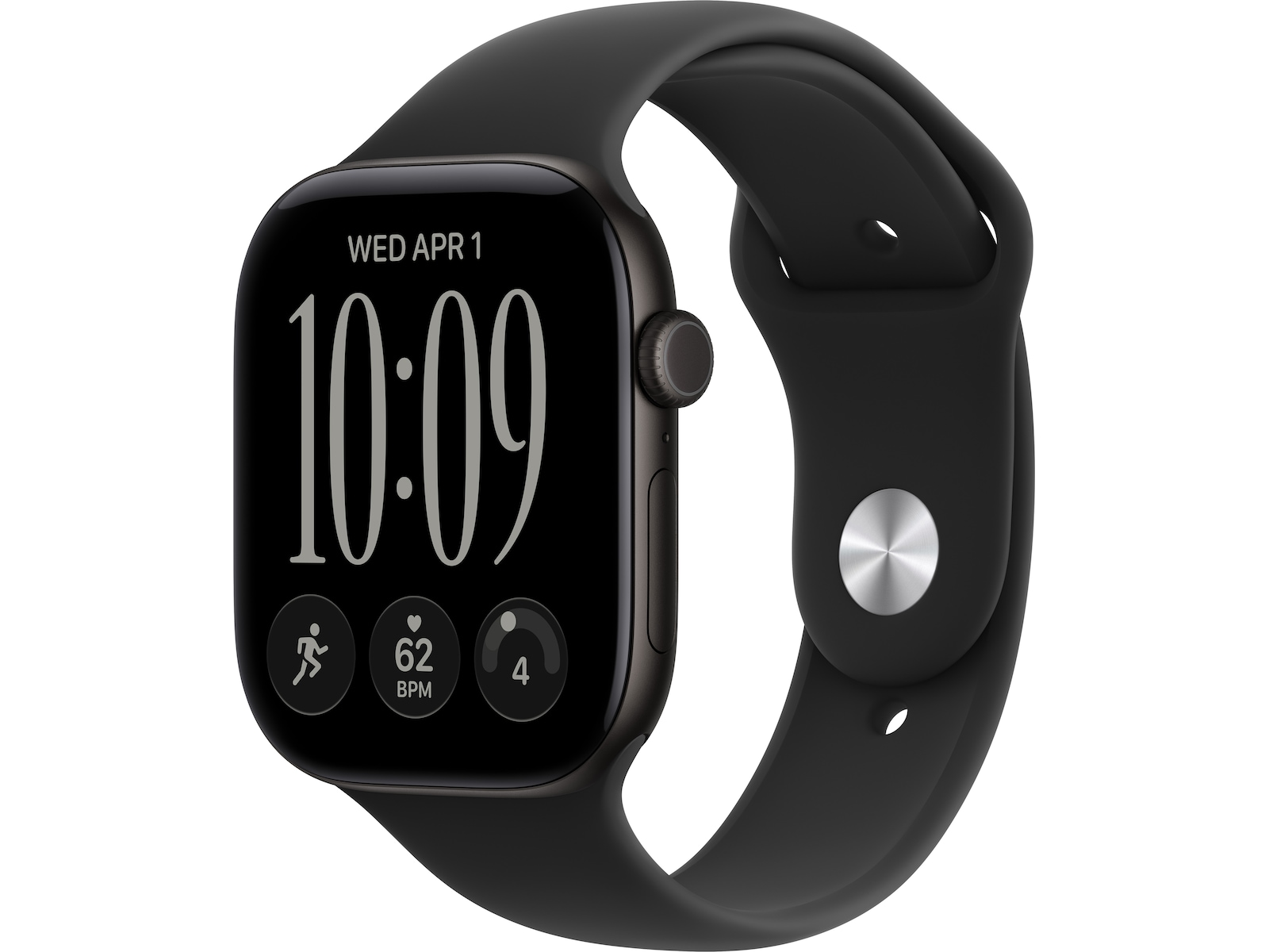 Apple Watch Series 12 GPS 46mm Aluminium (sort) Smartklokker