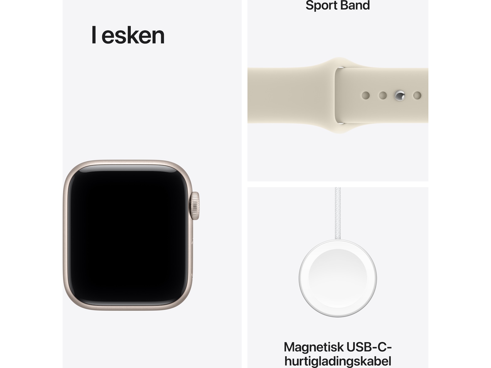 Apple Watch SE 3 GPS + LTE 40mm Aluminium (starlight) Smartklokker