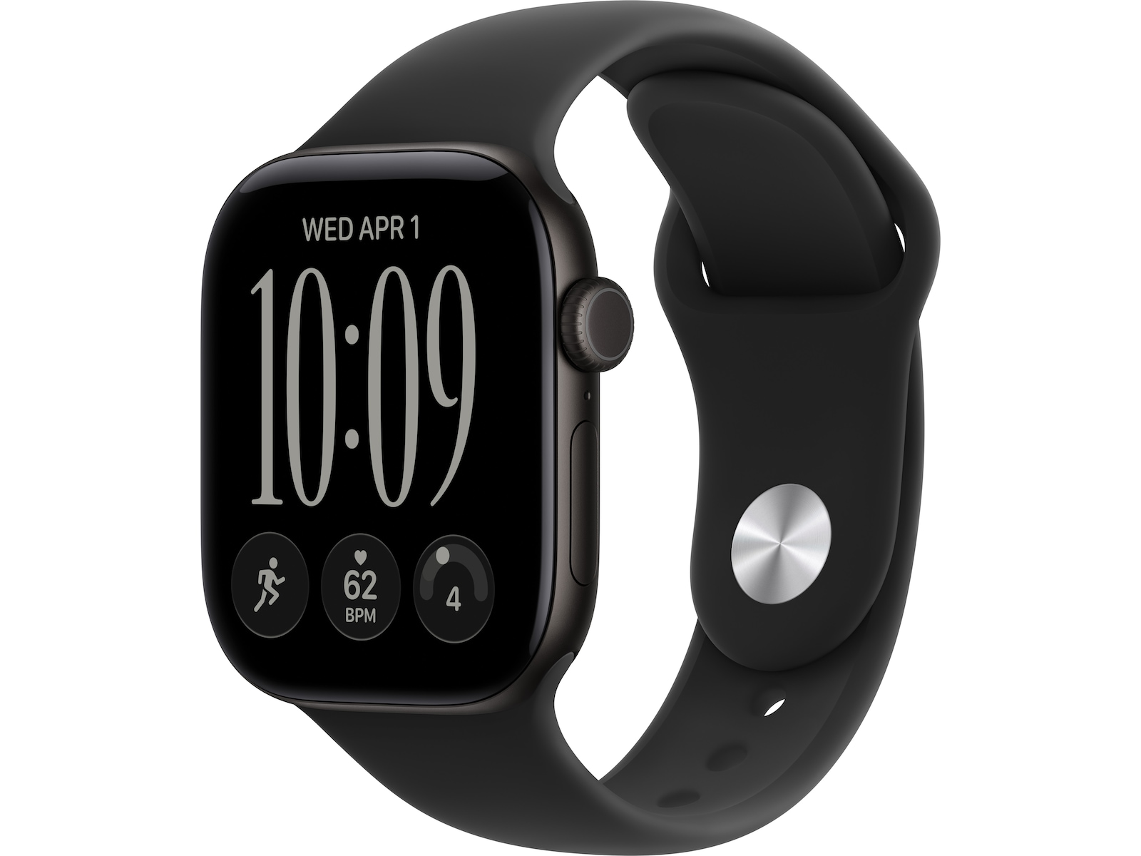 Apple Watch Series 12 GPS + LTE 42mm Aluminium (sort) Smartklokker