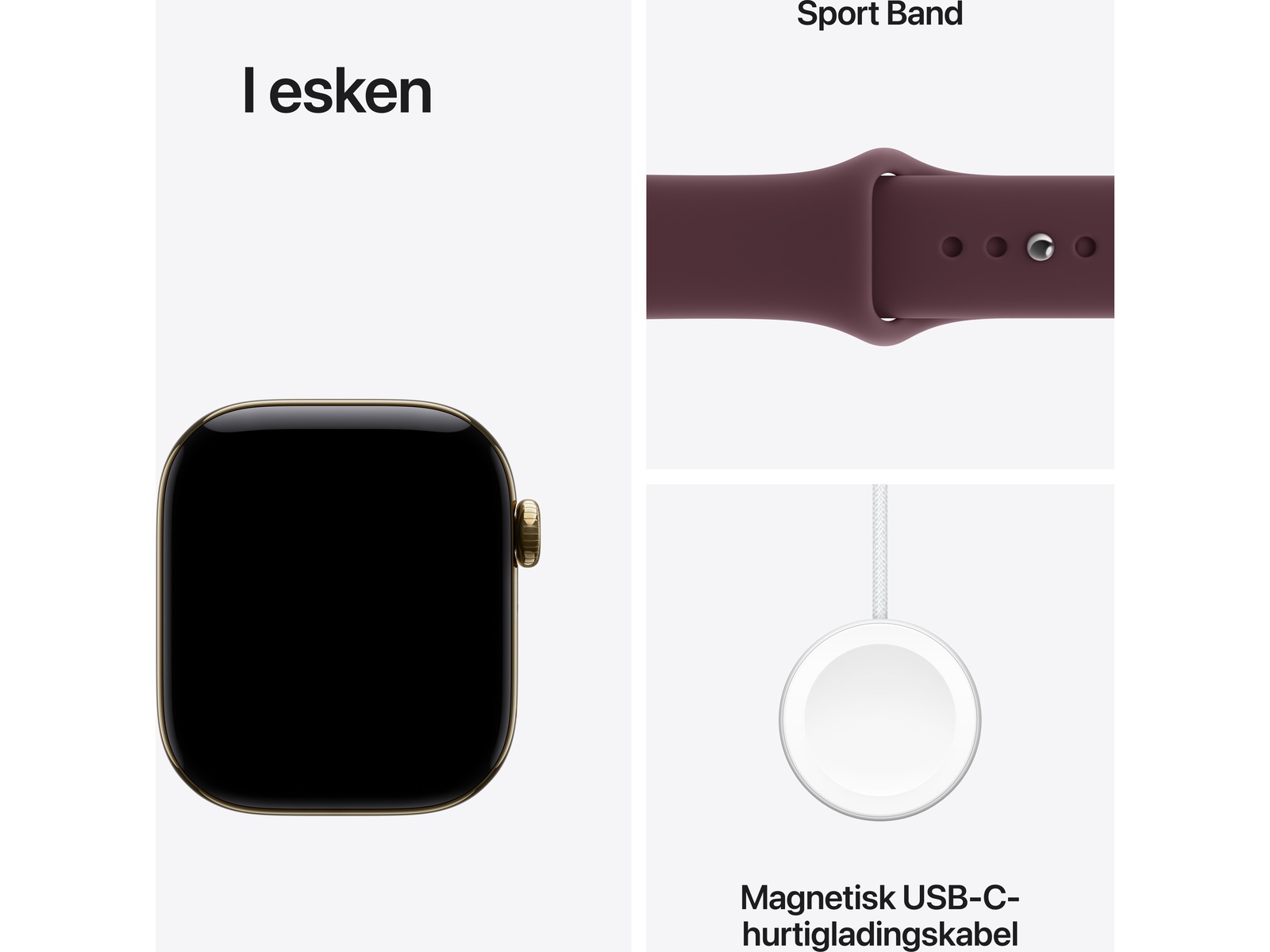 Apple Watch Series 12 GPS + LTE 42mm Titan (radiant gold) Smartklokker