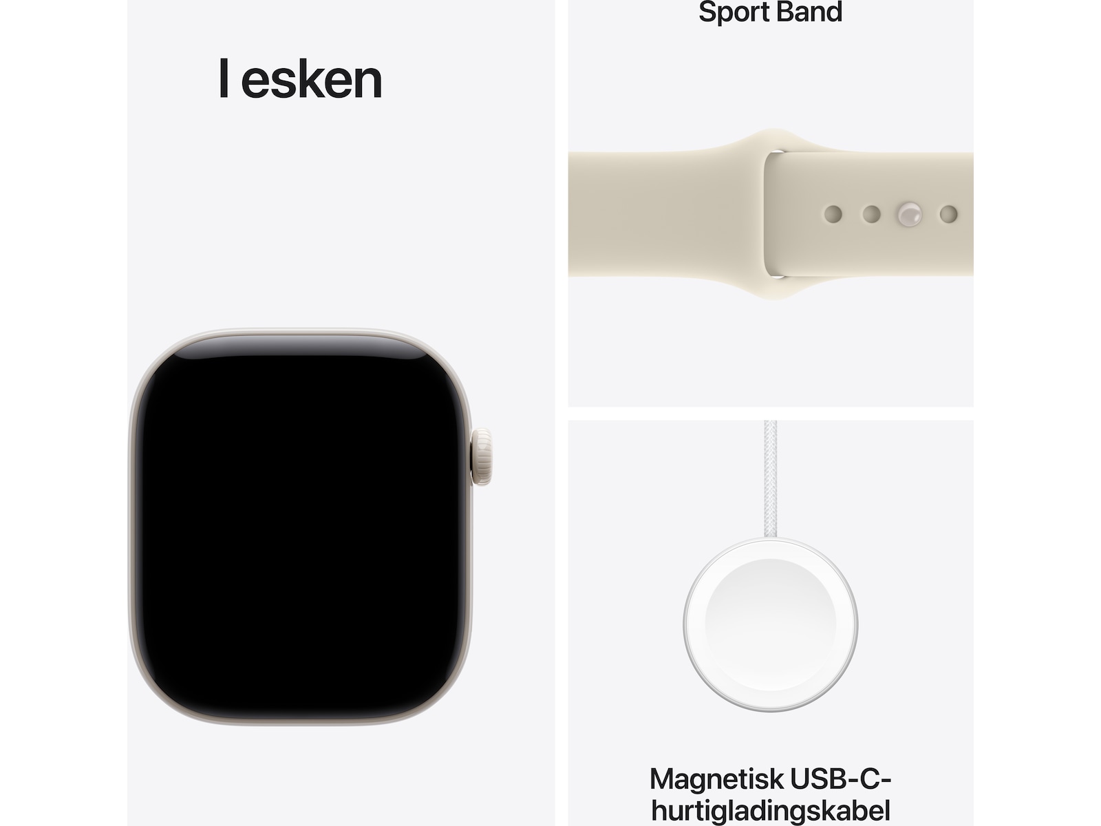 Apple Watch Series 12 GPS + LTE 46mm keramikk (pearl white) Smartklokker