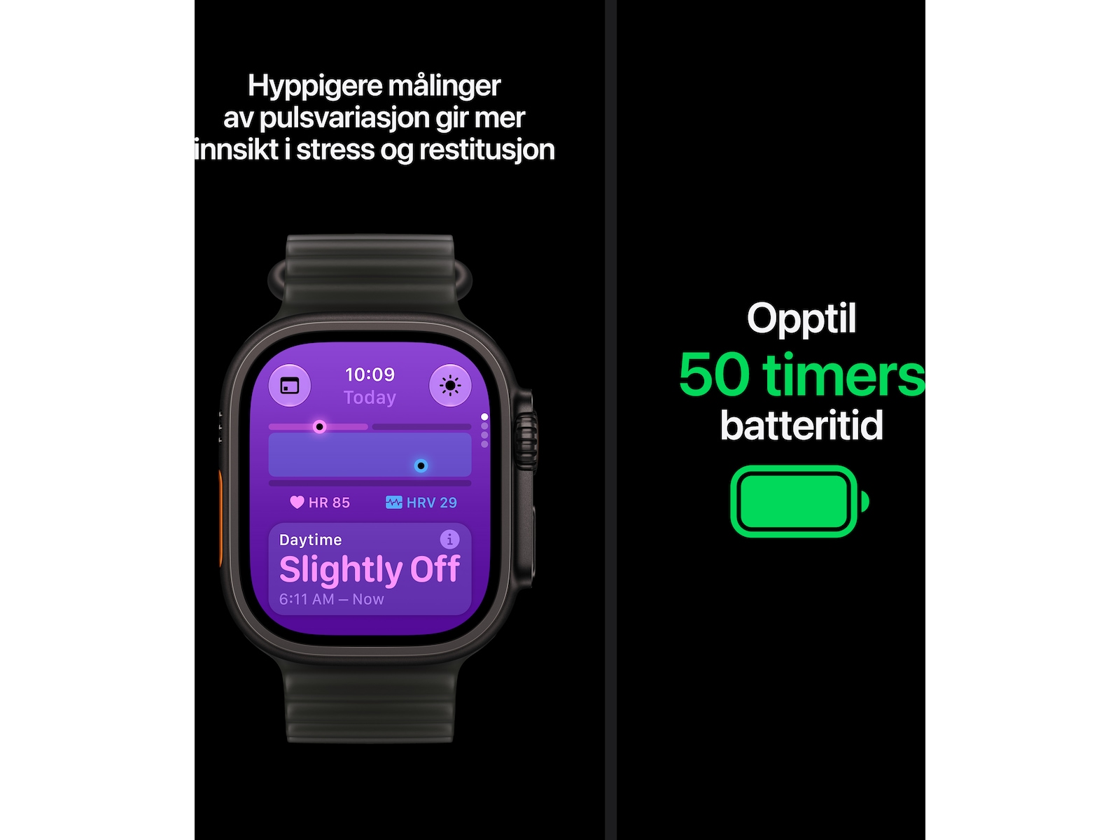 Apple Watch Ultra 4 GPS + LTE 49mm titan (sort) Smartklokker
