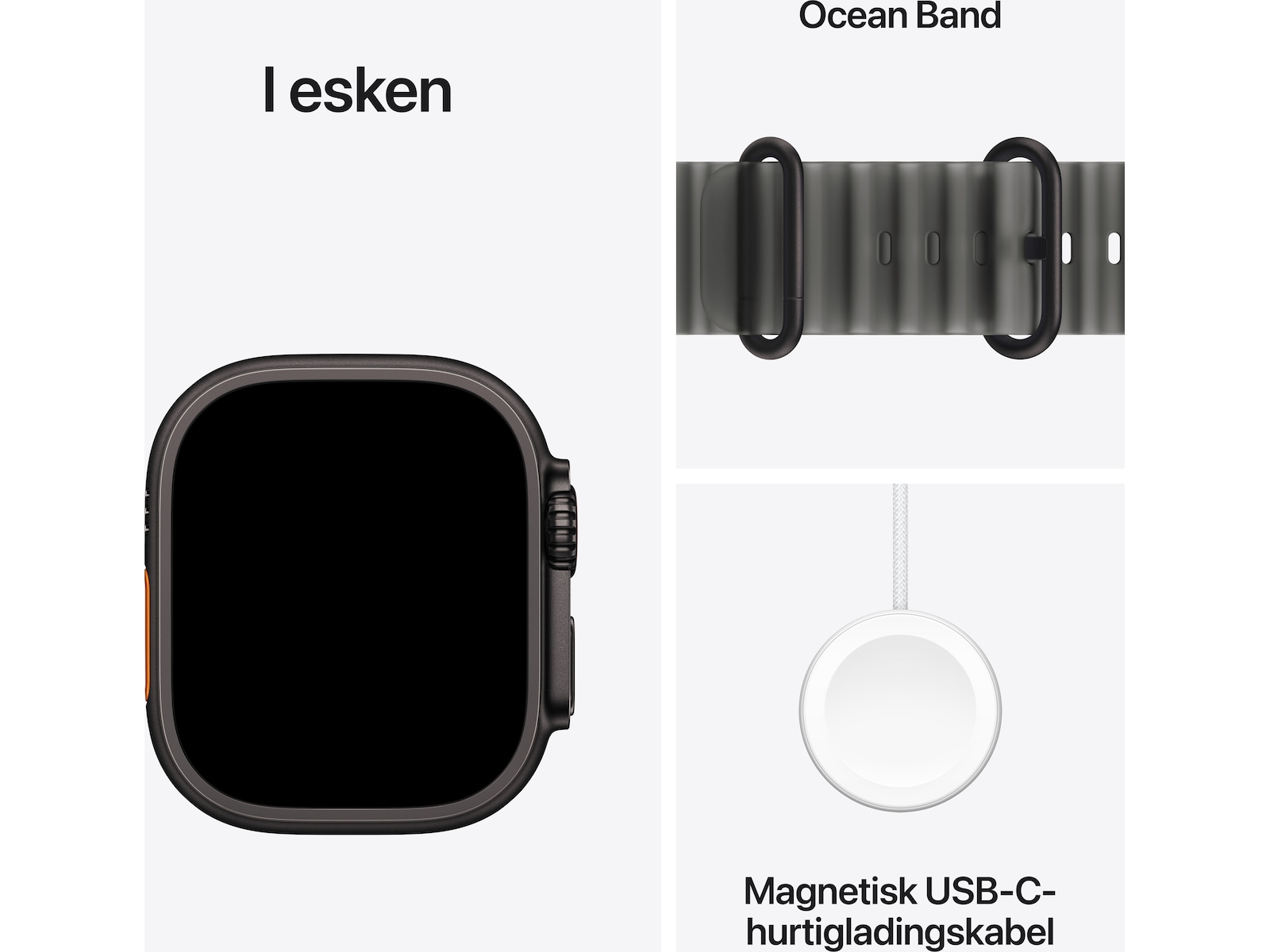 Apple Watch Ultra 4 GPS + LTE 49mm titan (sort) Smartklokker
