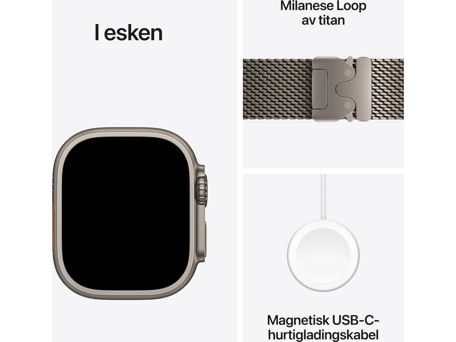 Apple Watch Ultra 4 GPS + LTE 49mm titan (natural) Smartklokker