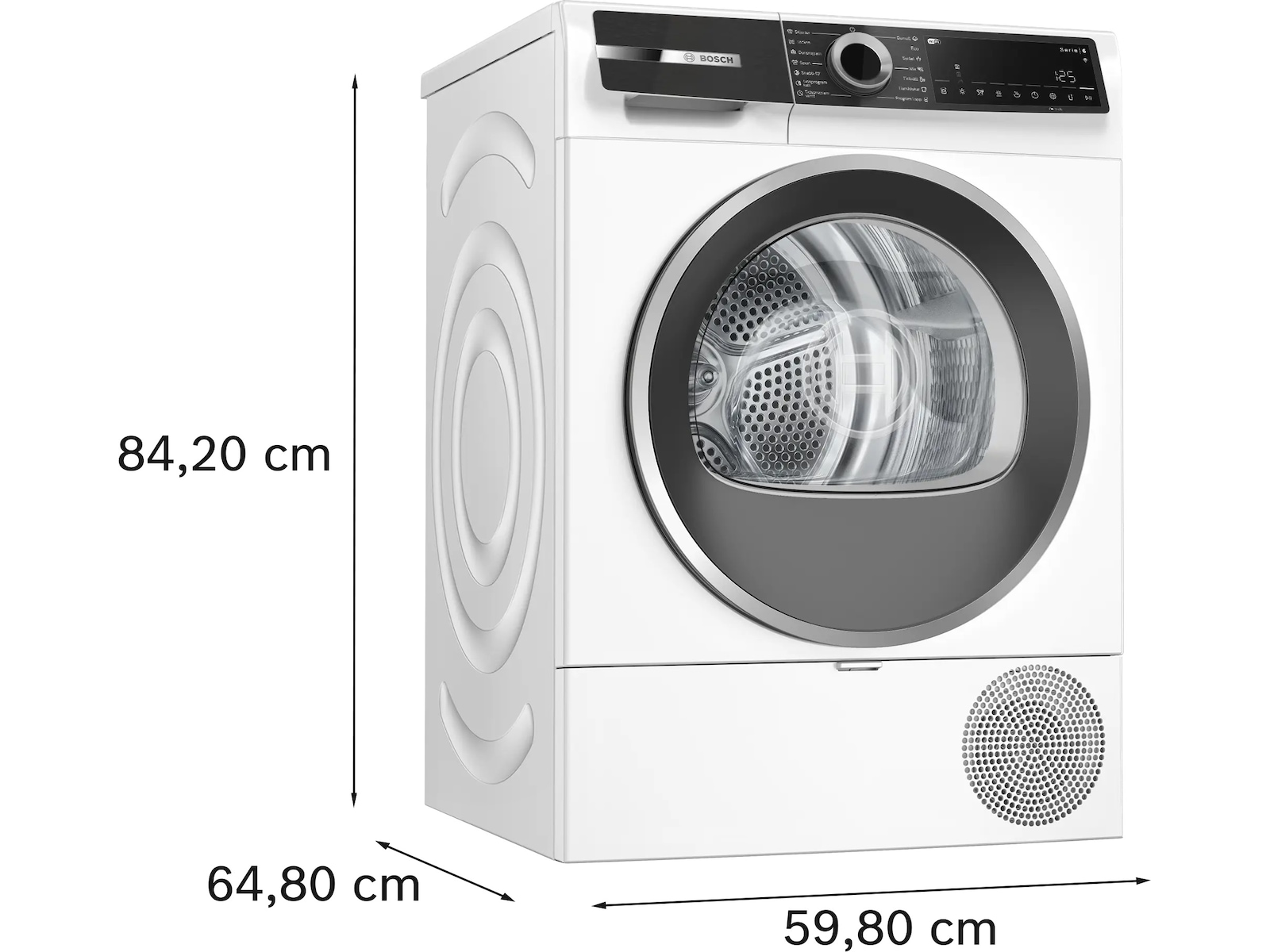 Bosch WQK2420LSN Serie 6 Tørketrommel 9 kg (hvit) -B-Grade Demo vask & tørk