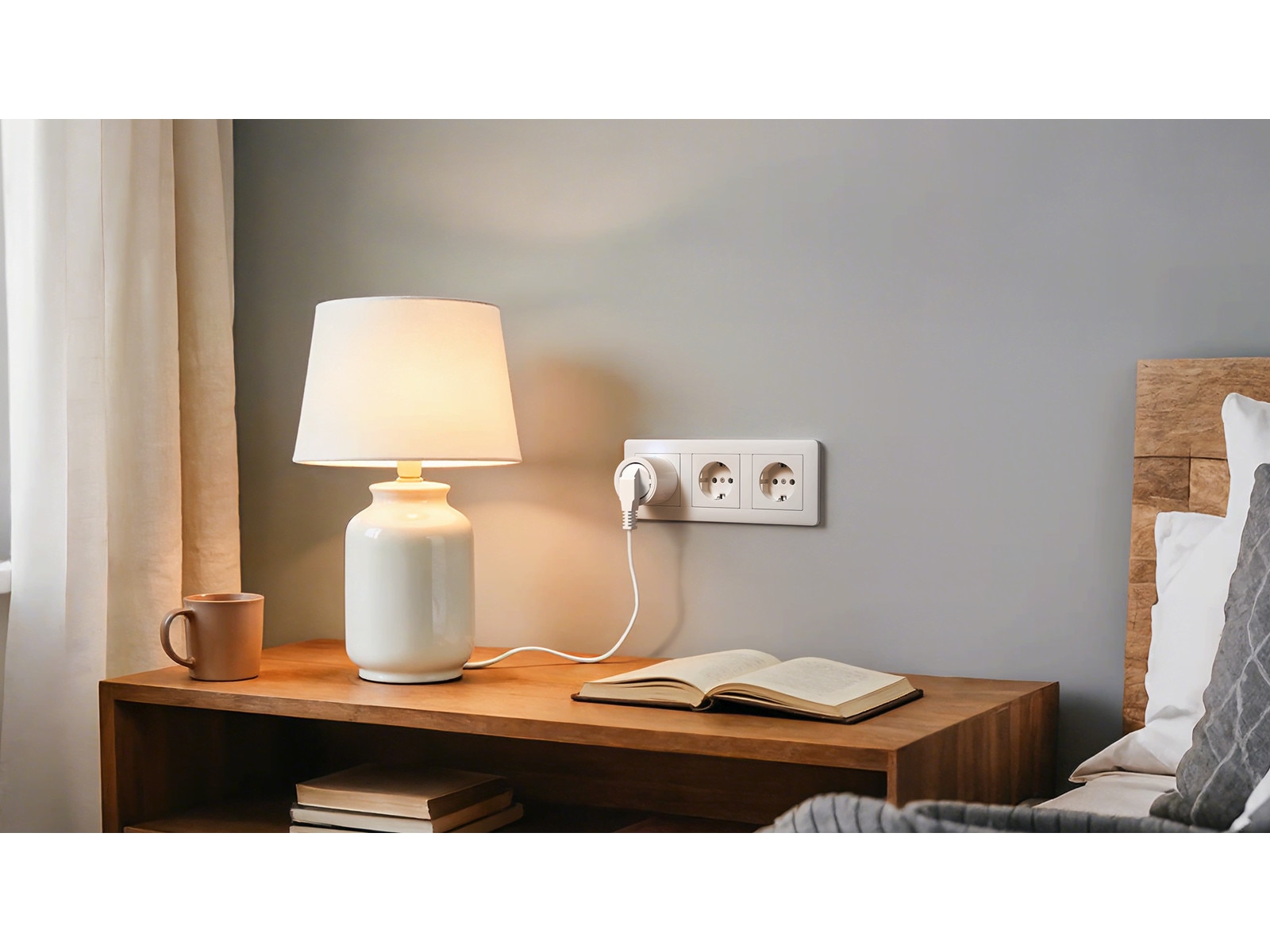 Aqara Strømplugg H2 EU (RGB) 3x Smart strømstyring