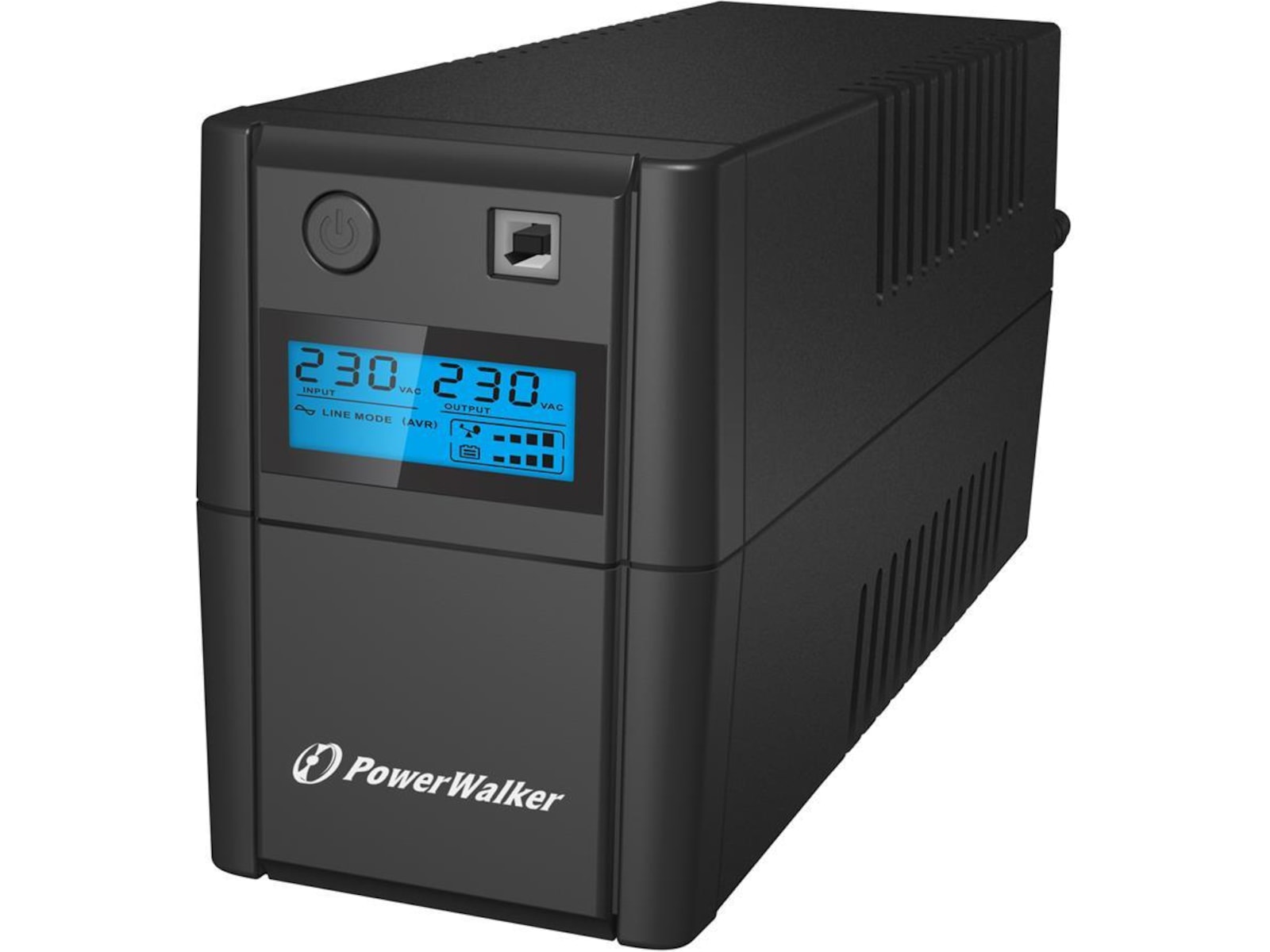 PowerWalker UPS VI 650 SHL Line Interactive, 650VA 360W, HID Power Device, 2x Schuko, USB, RJ-11 in/out