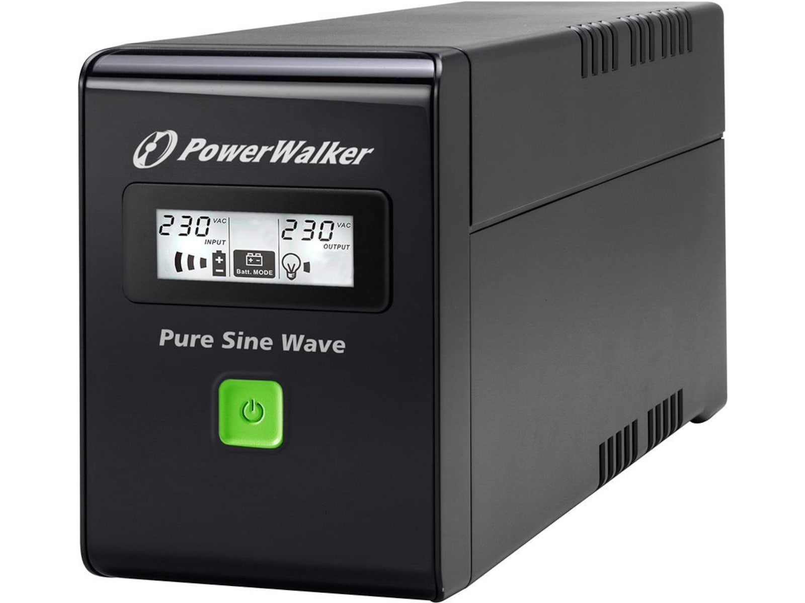 PowerWalker UPS VI 800 SW Schuko Line Interactive, 800VA 480W, Pure Sine Wave, 2x Schuko, USB, LCD Display