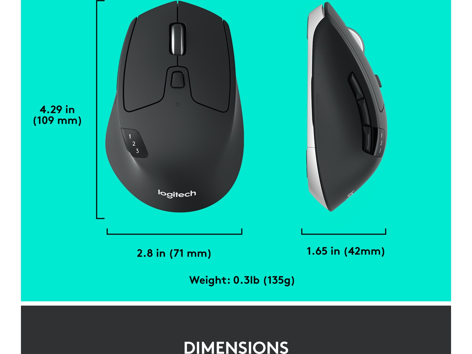 Logitech M720 Triathlon Trådløs Mus Mus