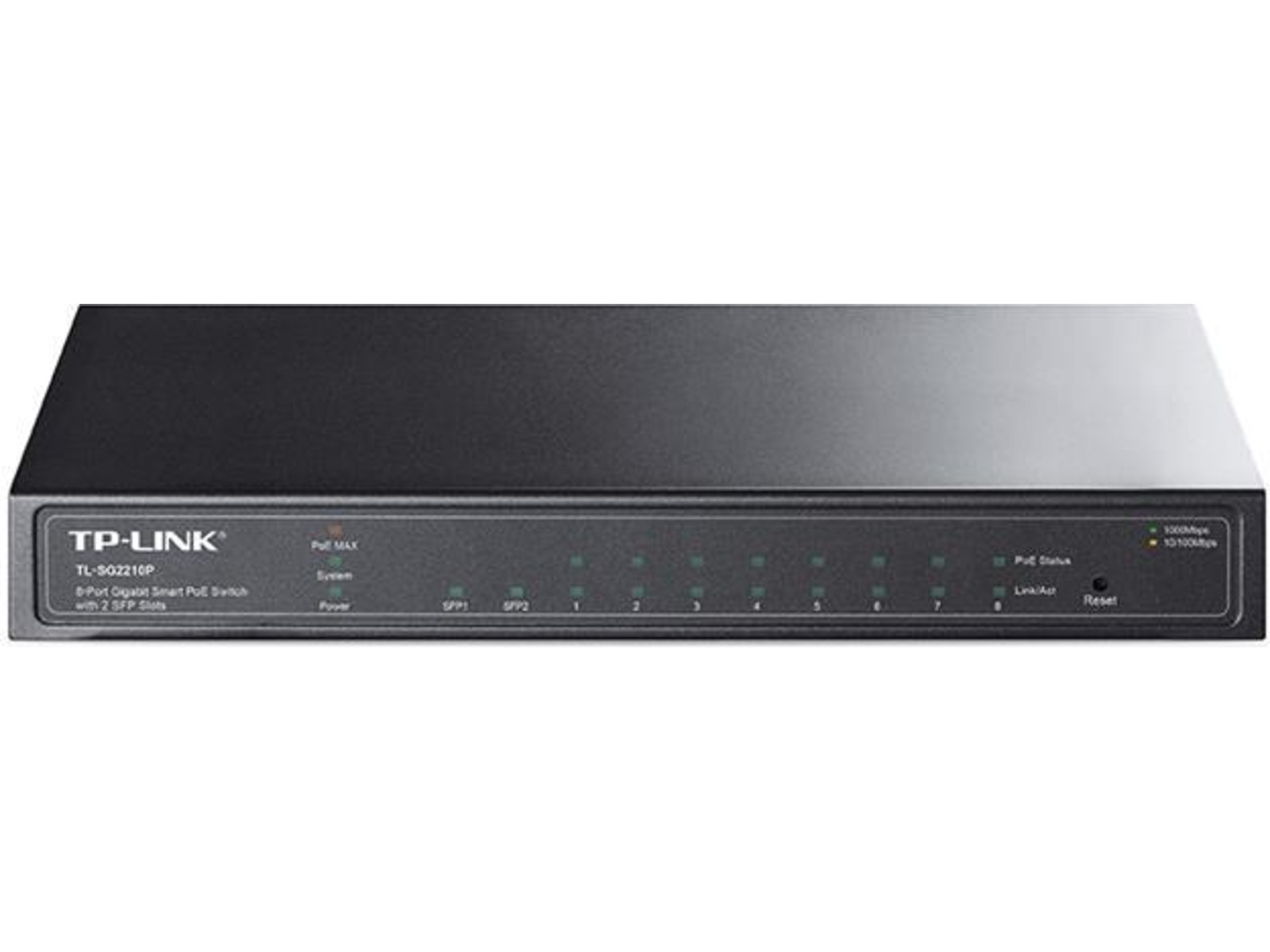 TP-Link TL-SG2210P 8-port PoE Switch 8-Port Gigabit Desktop PoE Easy Smart Switch, 55W PoE Power supply