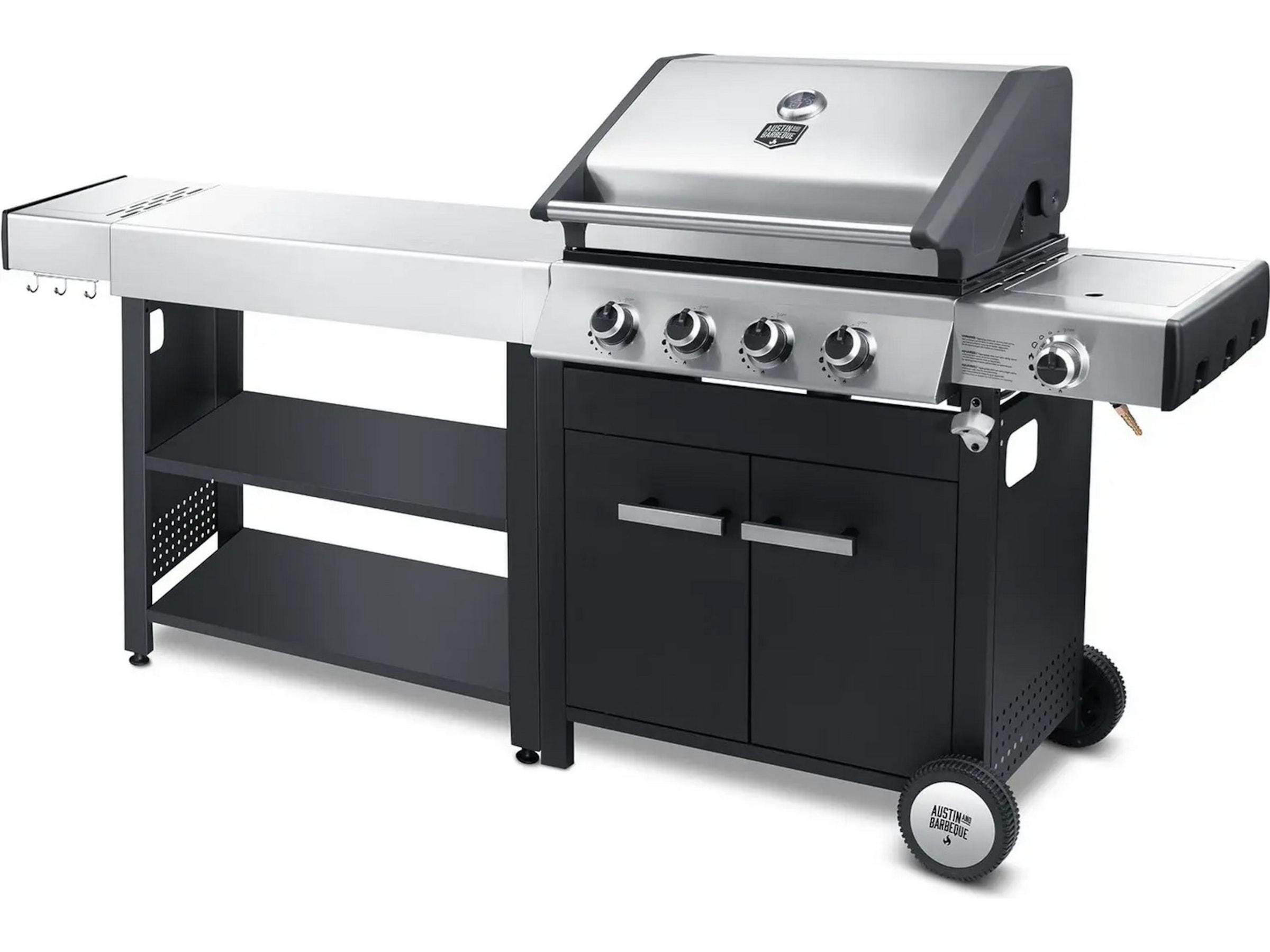 Austin and Barbeque Sidebord til utekjøkken Vogner til utendørsgriller