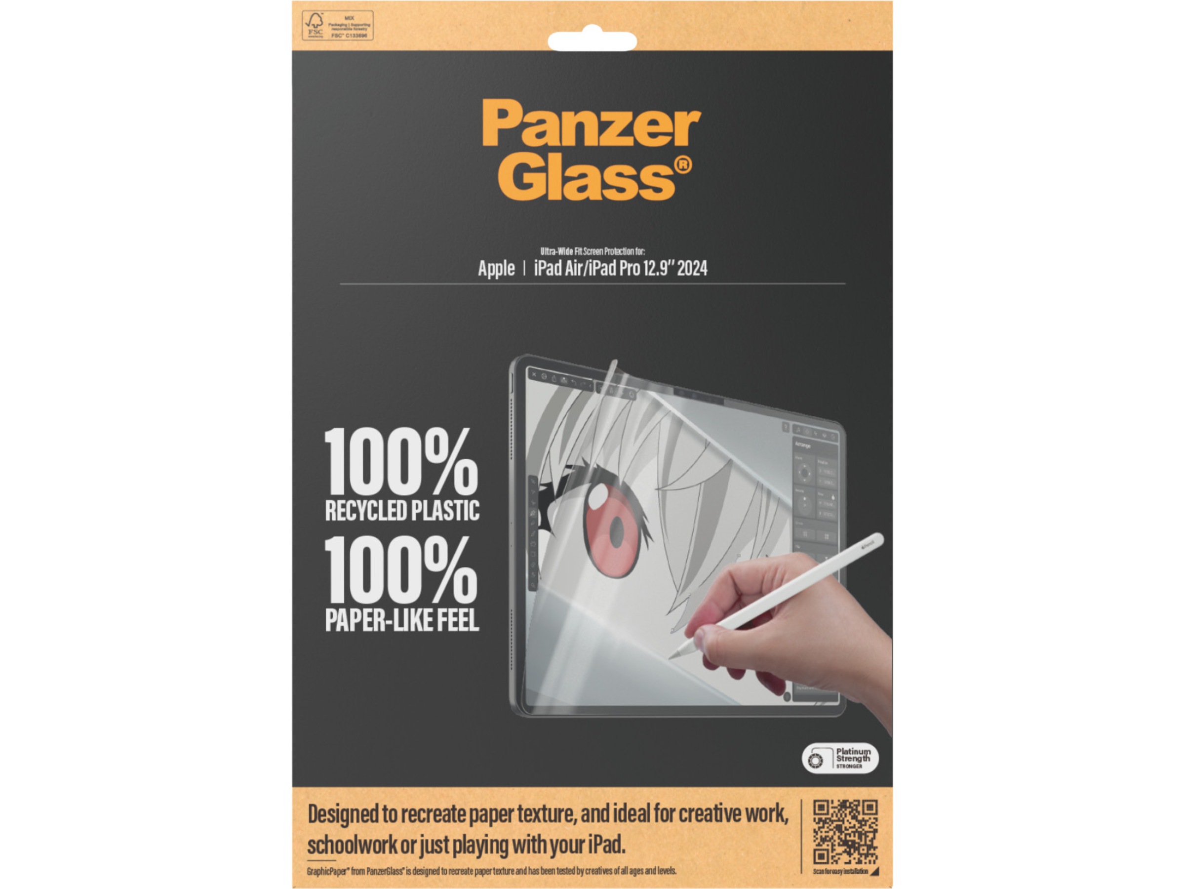 PanzerGlass iPad Pro 13" GraphicPaper Skjermbeskytter Skjermbeskyttelse nettbrett