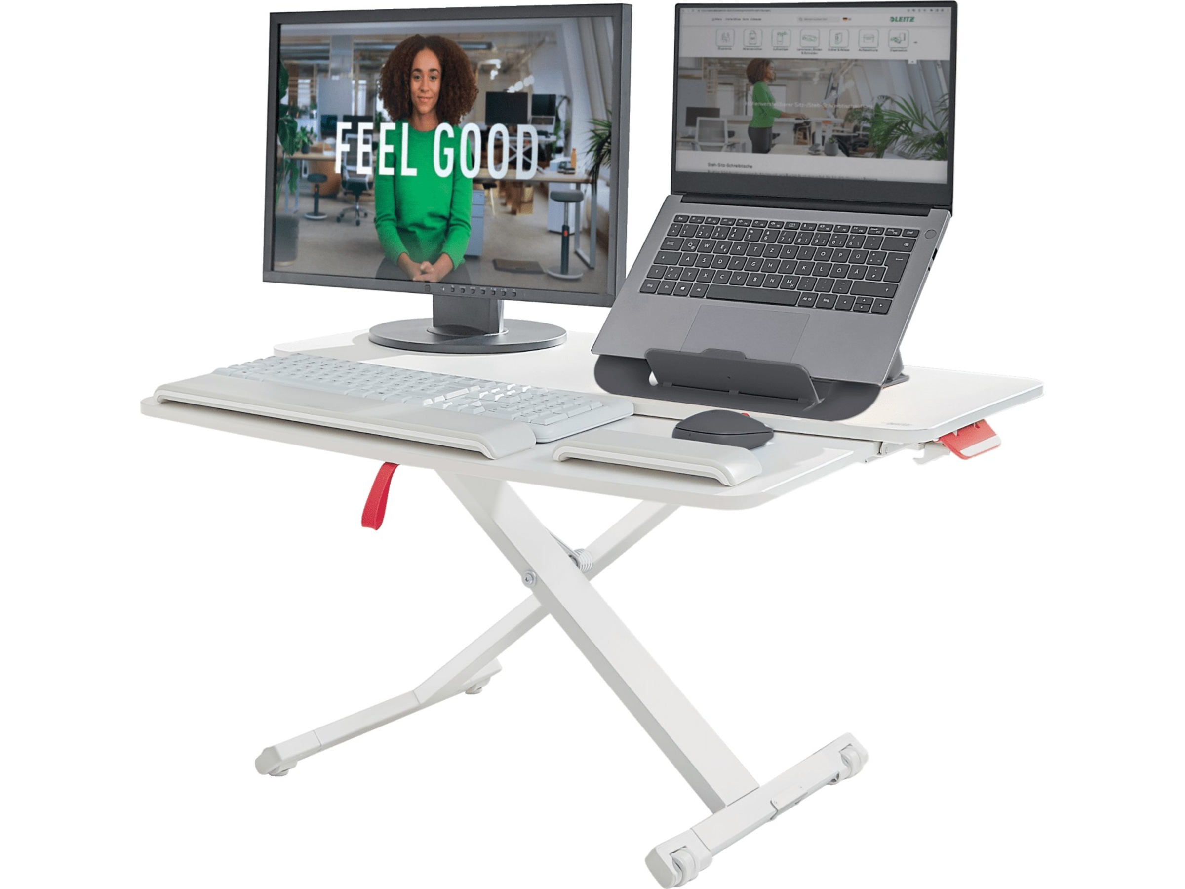 Leitz Ergo Cosy Justerbart PC bord m/plate (hvit) Laptopstand