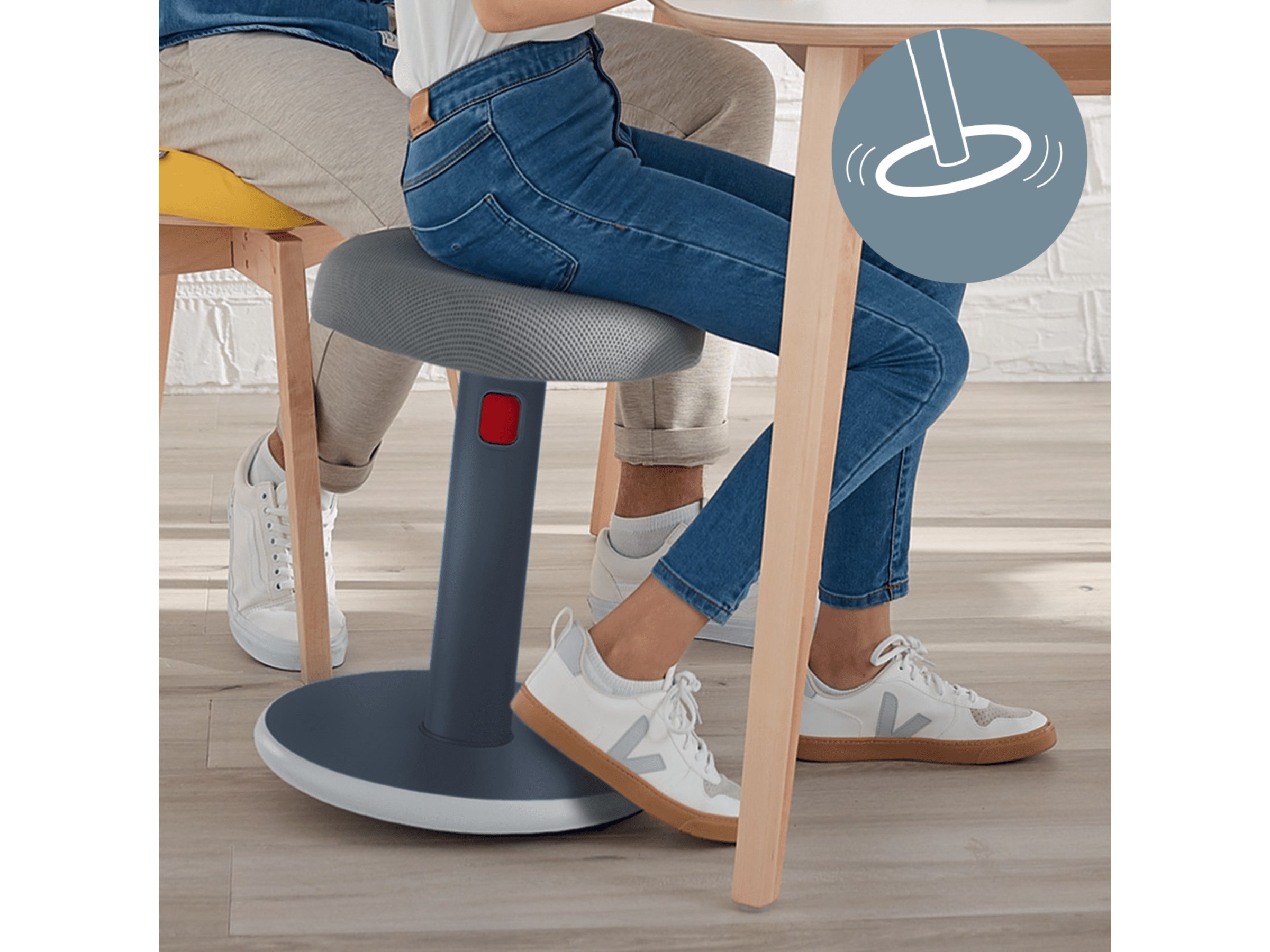Leitz Ergo Cosy Active Sit Stand Balansestol (grå) Kontorstoler