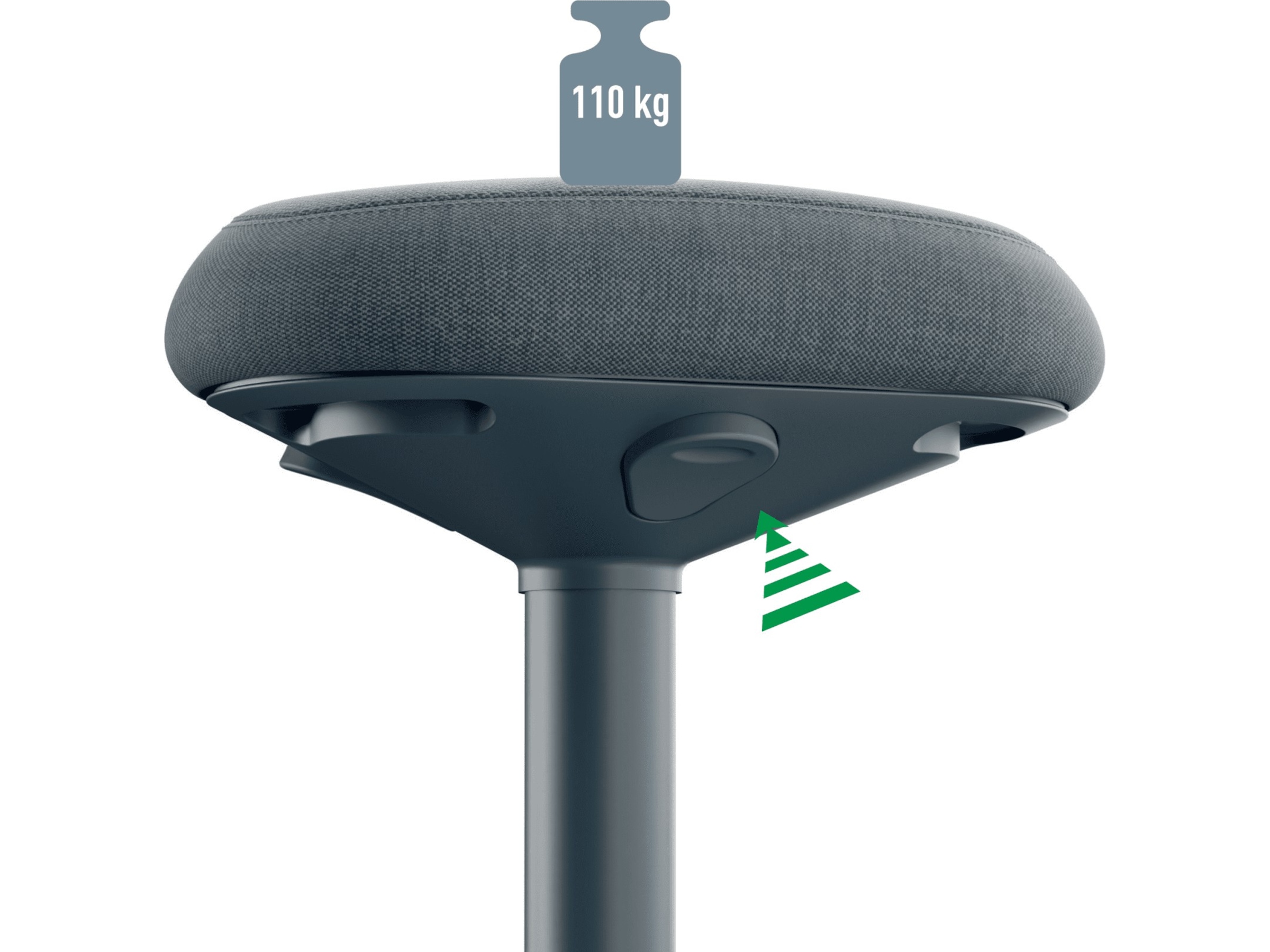 Leitz Ergo Active Balansestol med komfortsete (mørk grå) Kontorstoler