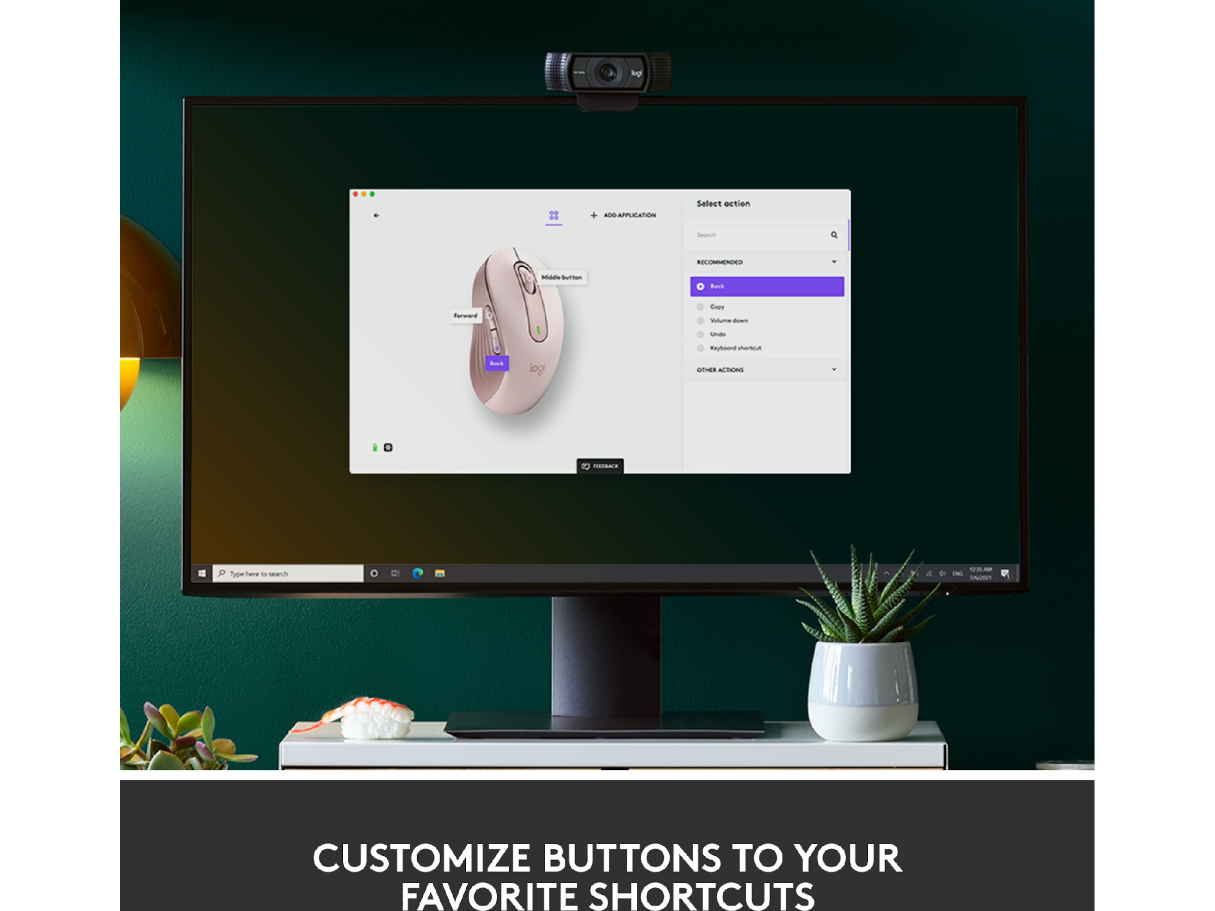 Logitech Signature M650 Large trådløs mus Rosa Mus