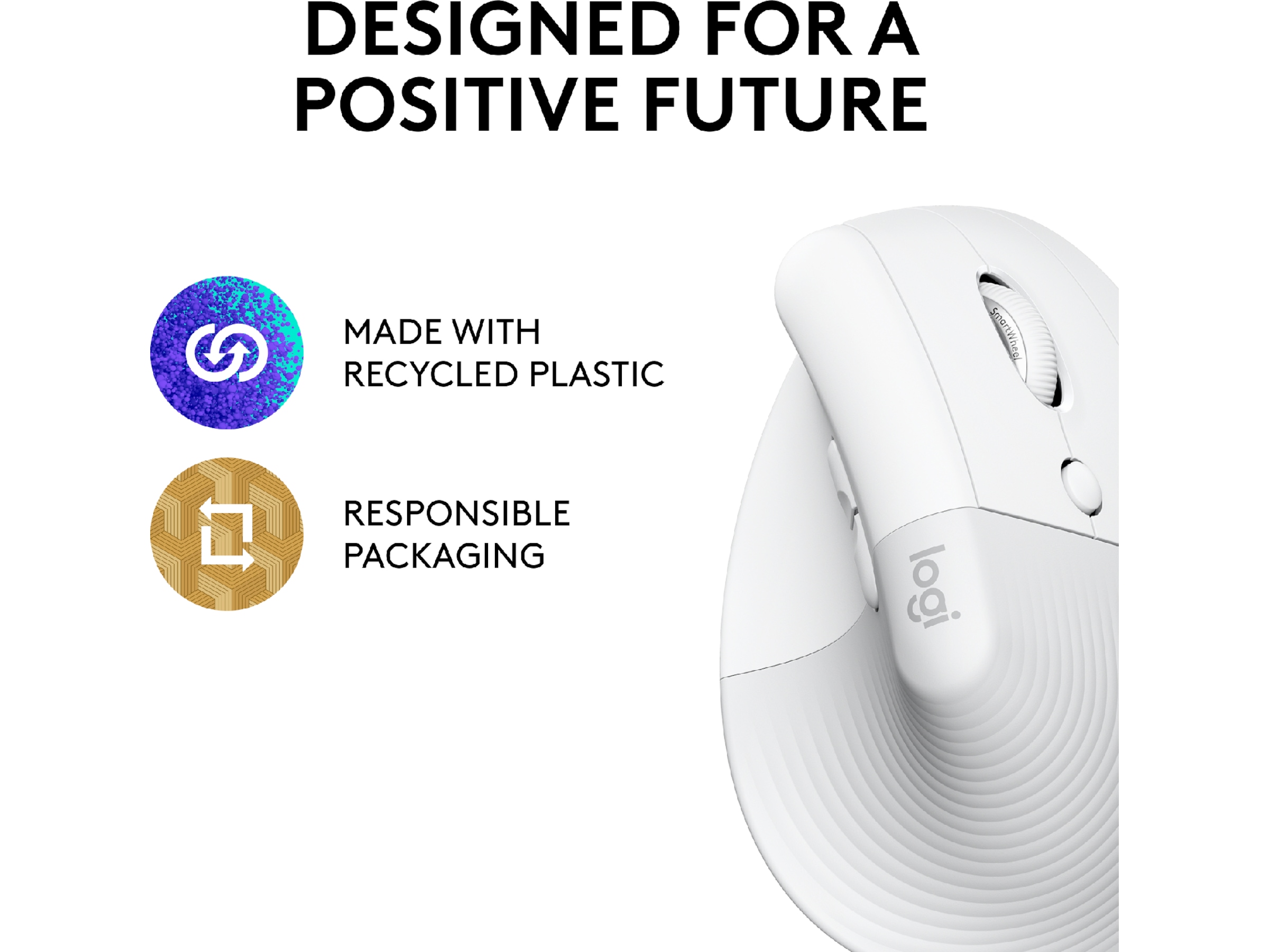 Logitech Lift Vertikal mus (off-white) Mus