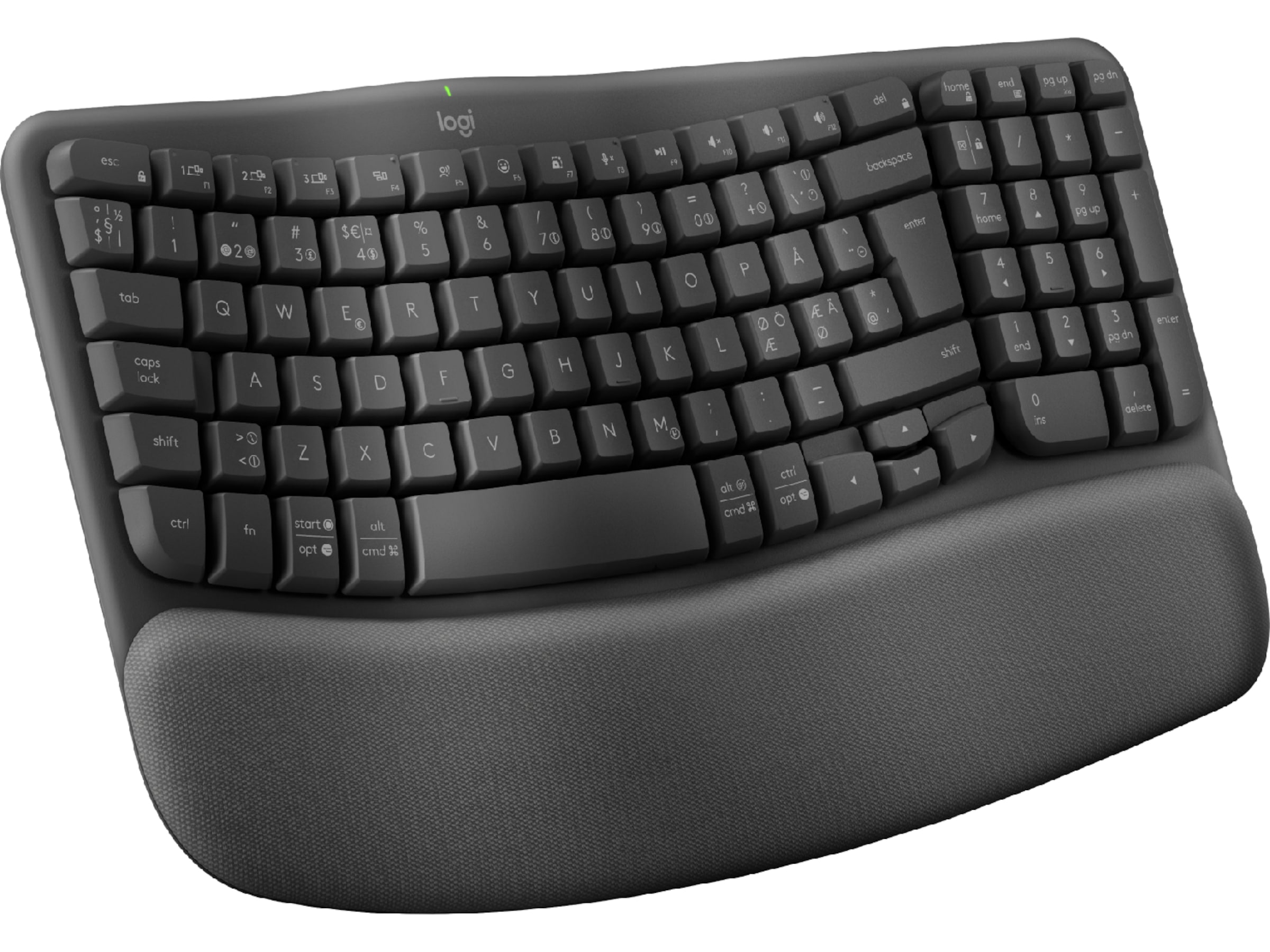 Logitech Wave Keys trådløst tastatur (grafitt) Tastatur