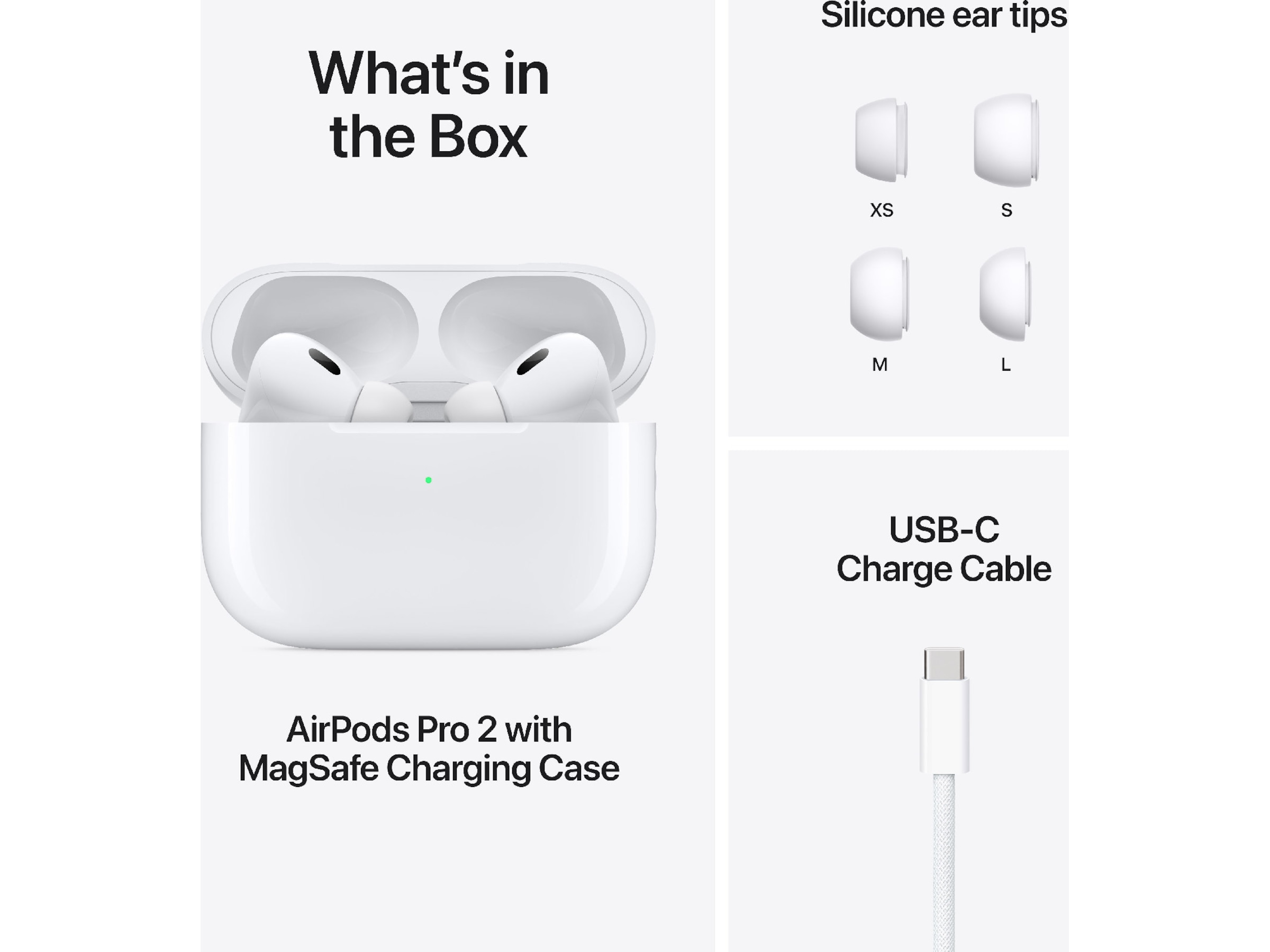Apple AirPods Pro 2 trådløse ørepropper, In-Ear (hvit) Ørepropper