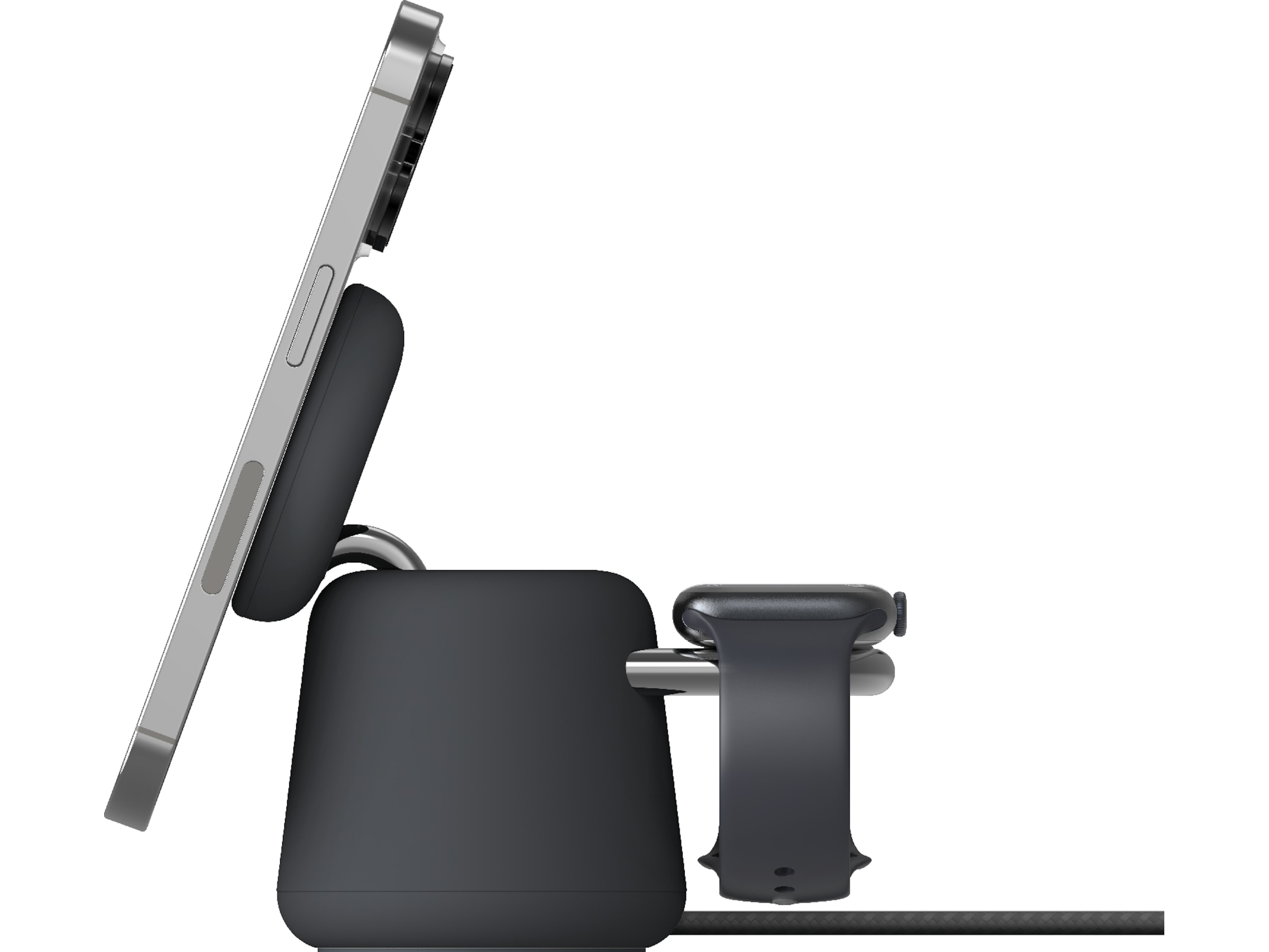 Belkin Boost Charge Pro 2-i-1 15W Trådløs ladestasjon (charcoal) Trådløs lader