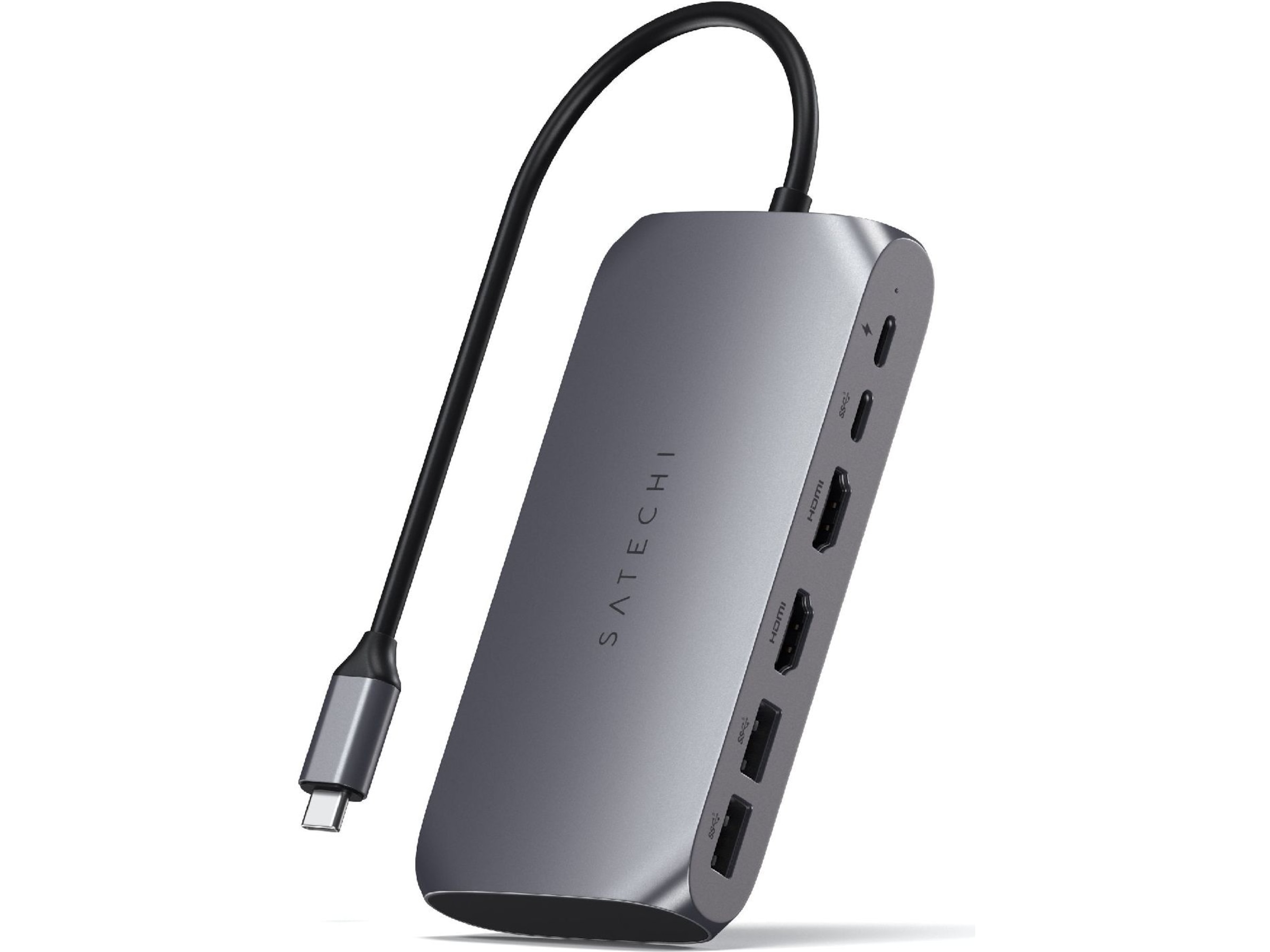 Satechi USB-C M1 Multimedia Adapter (grå) Dockingstasjon & USB-HUB