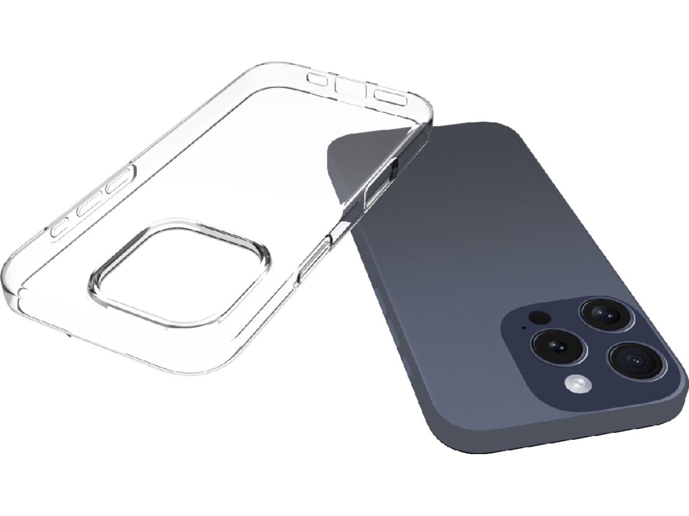 iiglo iPhone 16 Pro Silikondeksel (gjennomsiktig) Mobildeksel