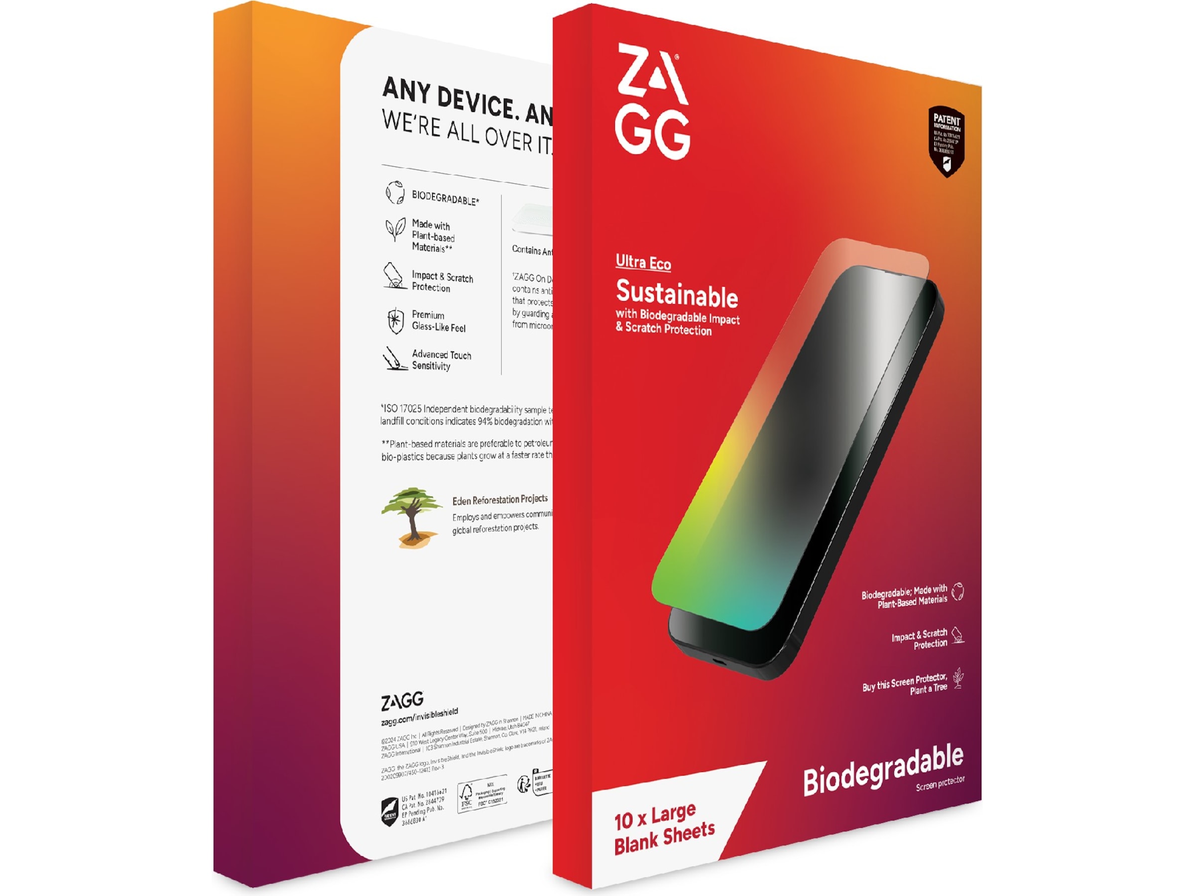 Zagg Ultra ECO Skjermbeskytter - Large Skjermbeskyttelse nettbrett