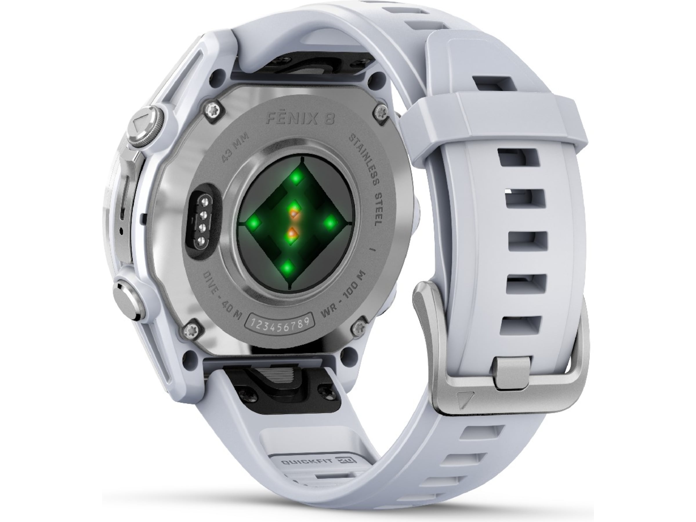 Garmin fenix 8 AMOLED 43mm GPS (stainless steel/whitestone) Smartklokker