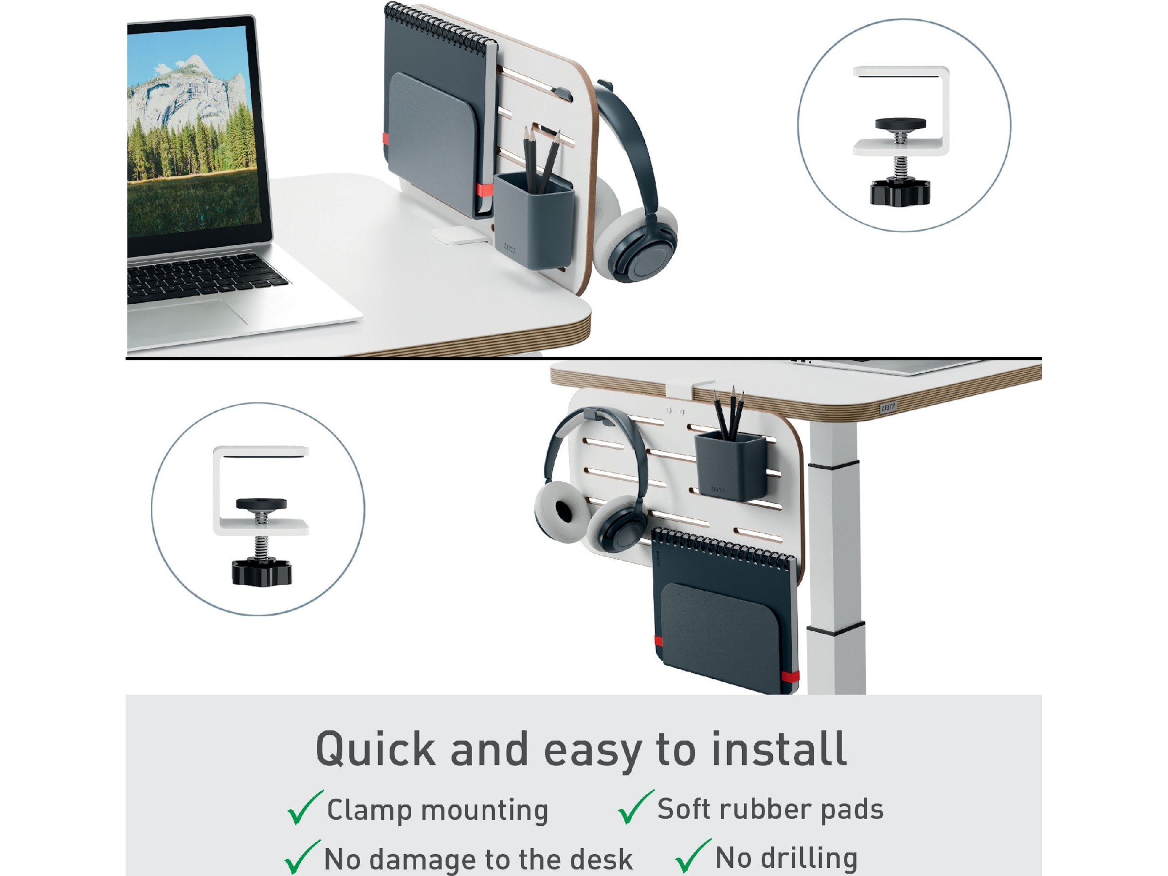 Leitz Ergo Organiseringstavle Pegboard, liten 42 x 25 cm Oppbevaring & organisering
