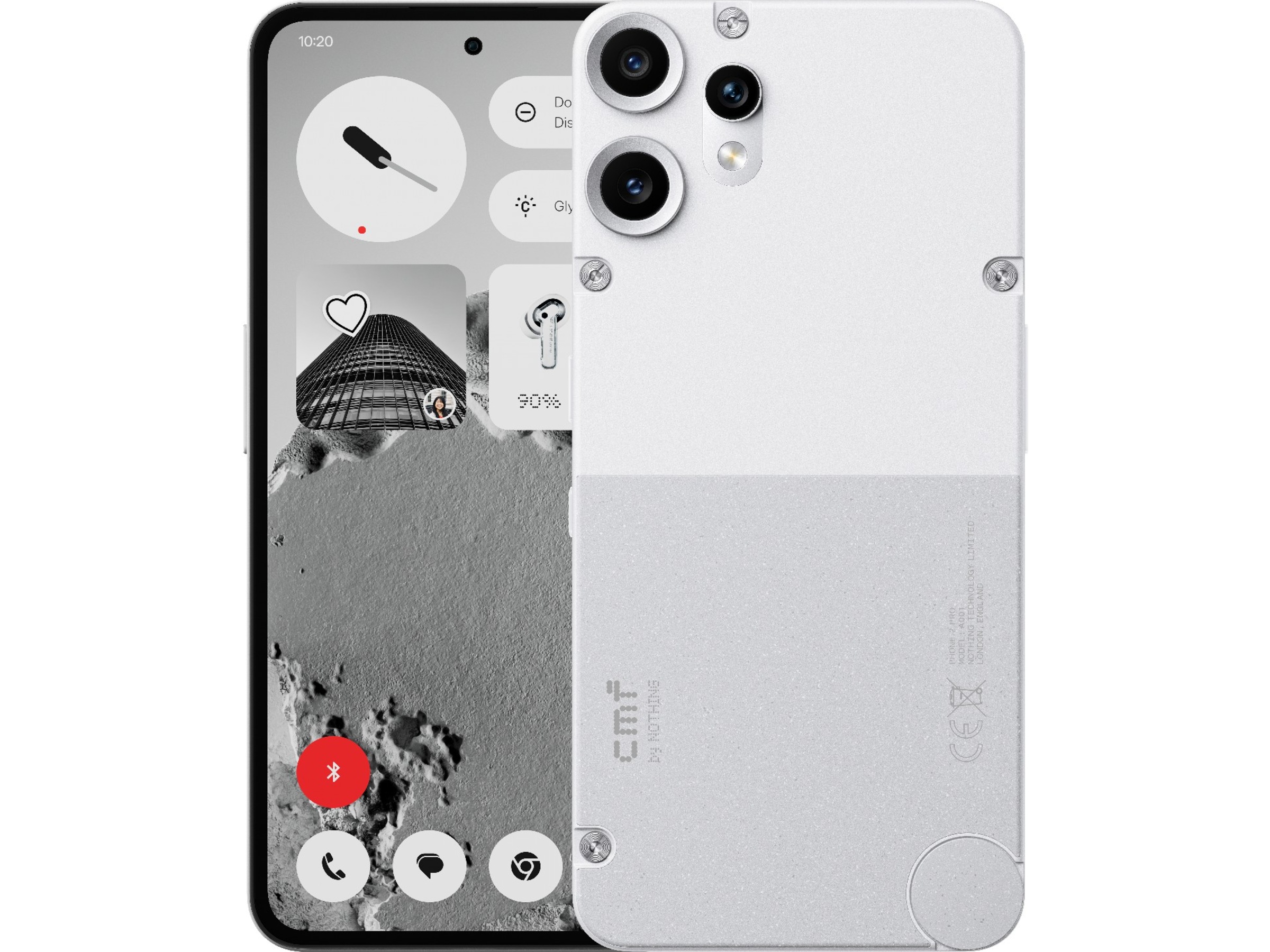 CMF Phone 2 Pro 128GB (hvit) Mobiltelefoner