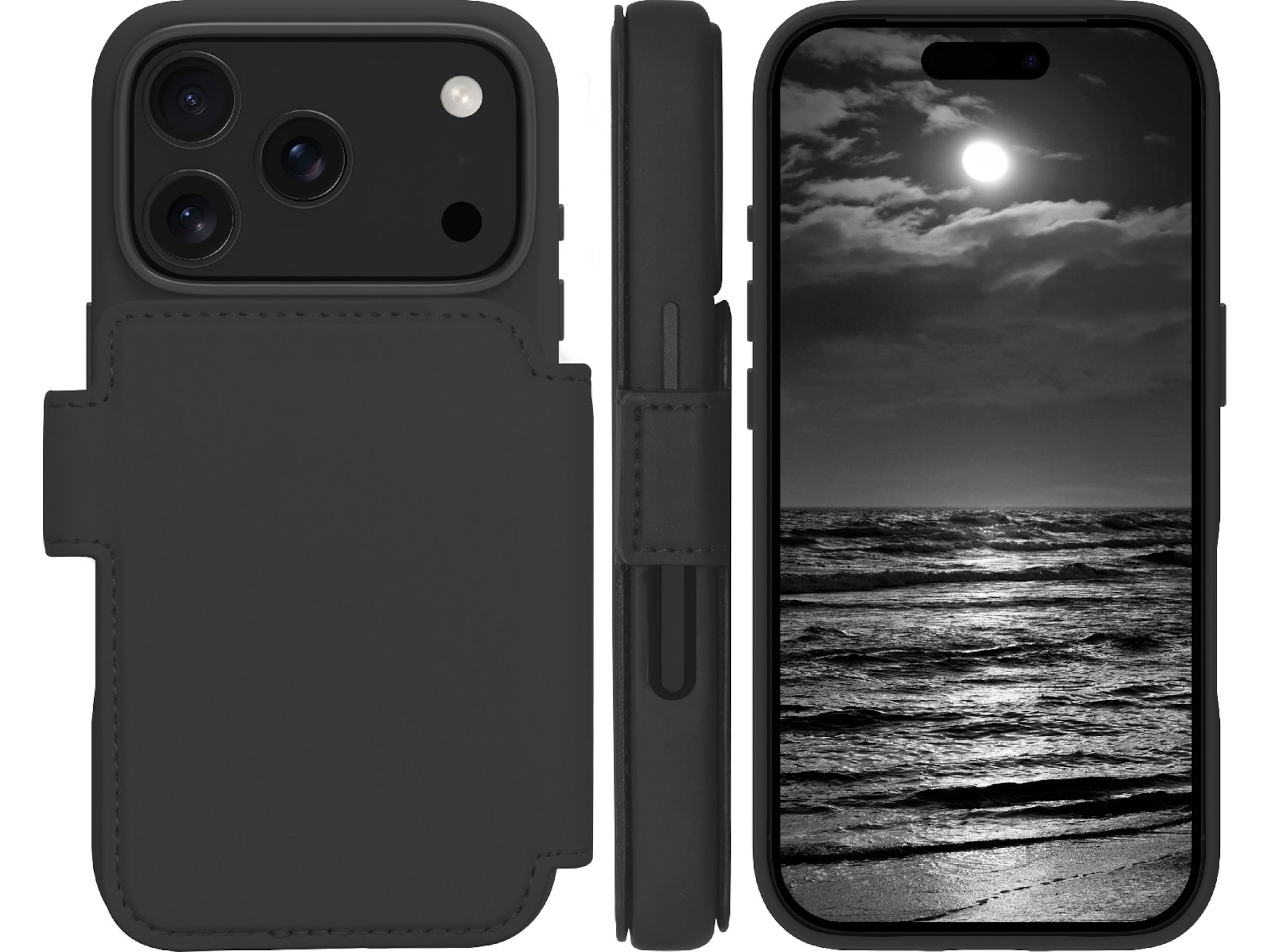 dbramante1928 iPhone 17 Pro Lynge 2-i-1 Lommebokdeksel (midnight) Mobildeksel