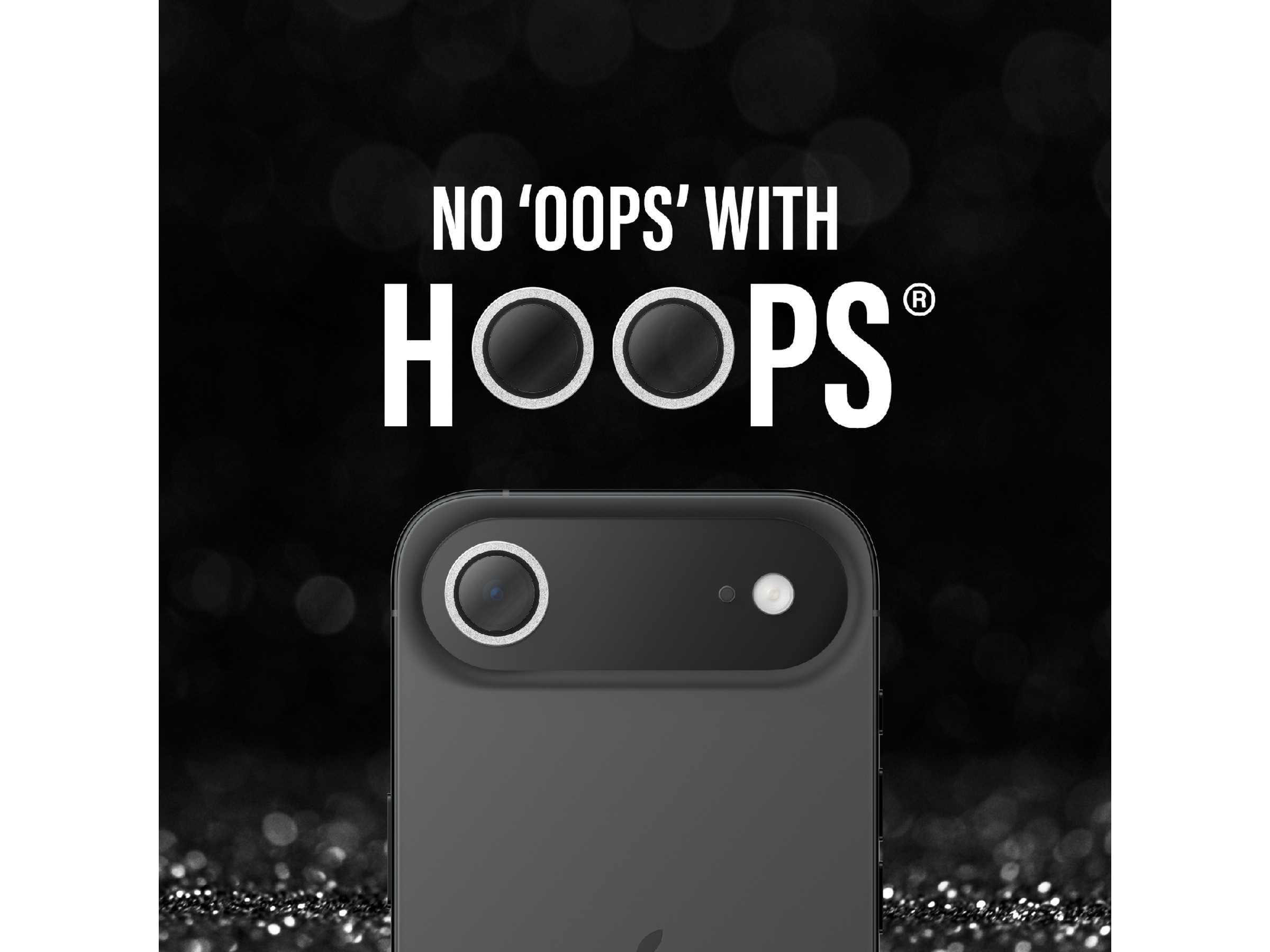 PanzerGlass iPhone Air Hoops Linsebeskytter (glitter silver) Skjermbeskytter