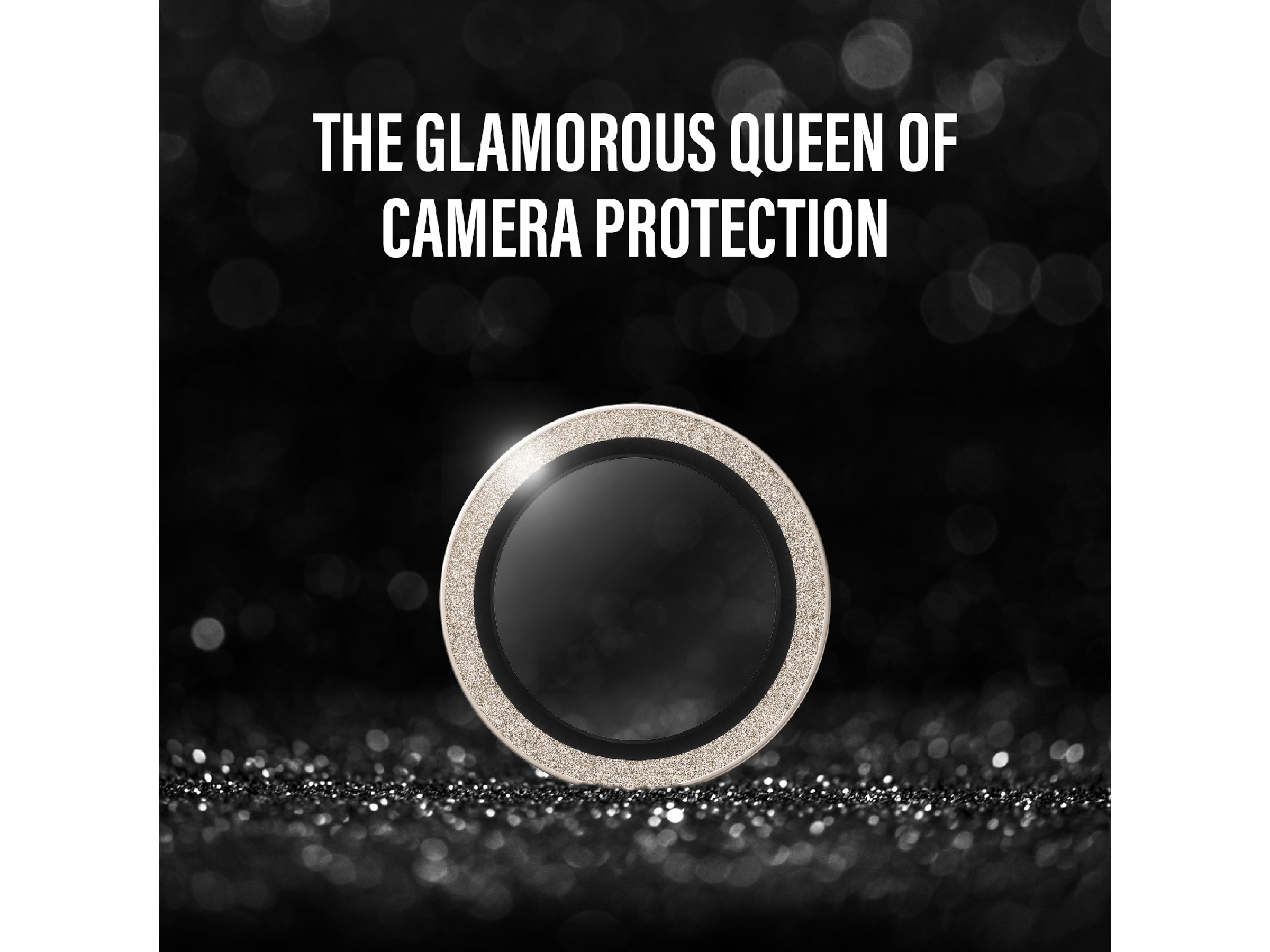 PanzerGlass iPhone Air Hoops Linsebeskytter (glitter gold) Skjermbeskytter