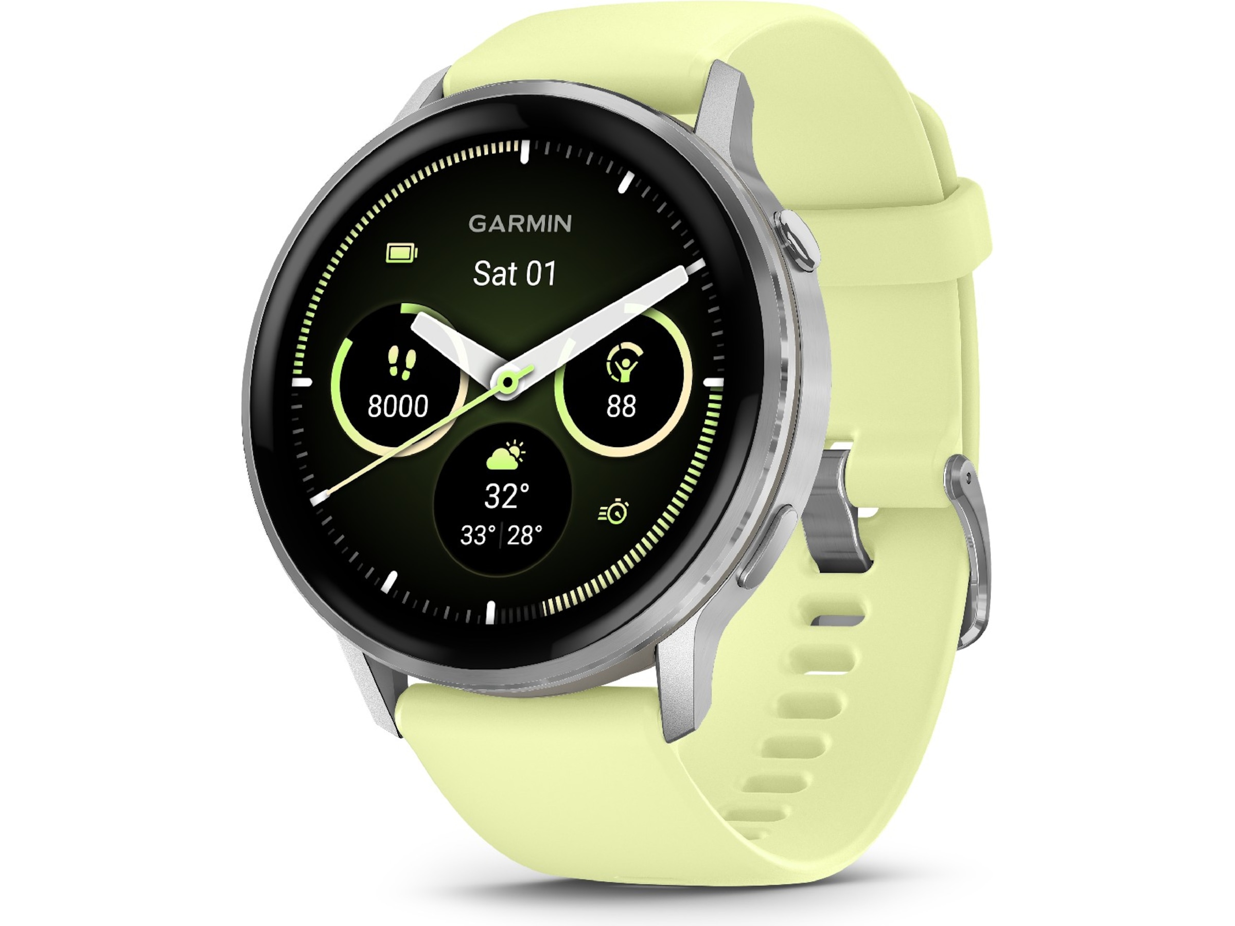 Garmin Venu 4 45mm GPS (silver/citron) Smartklokker